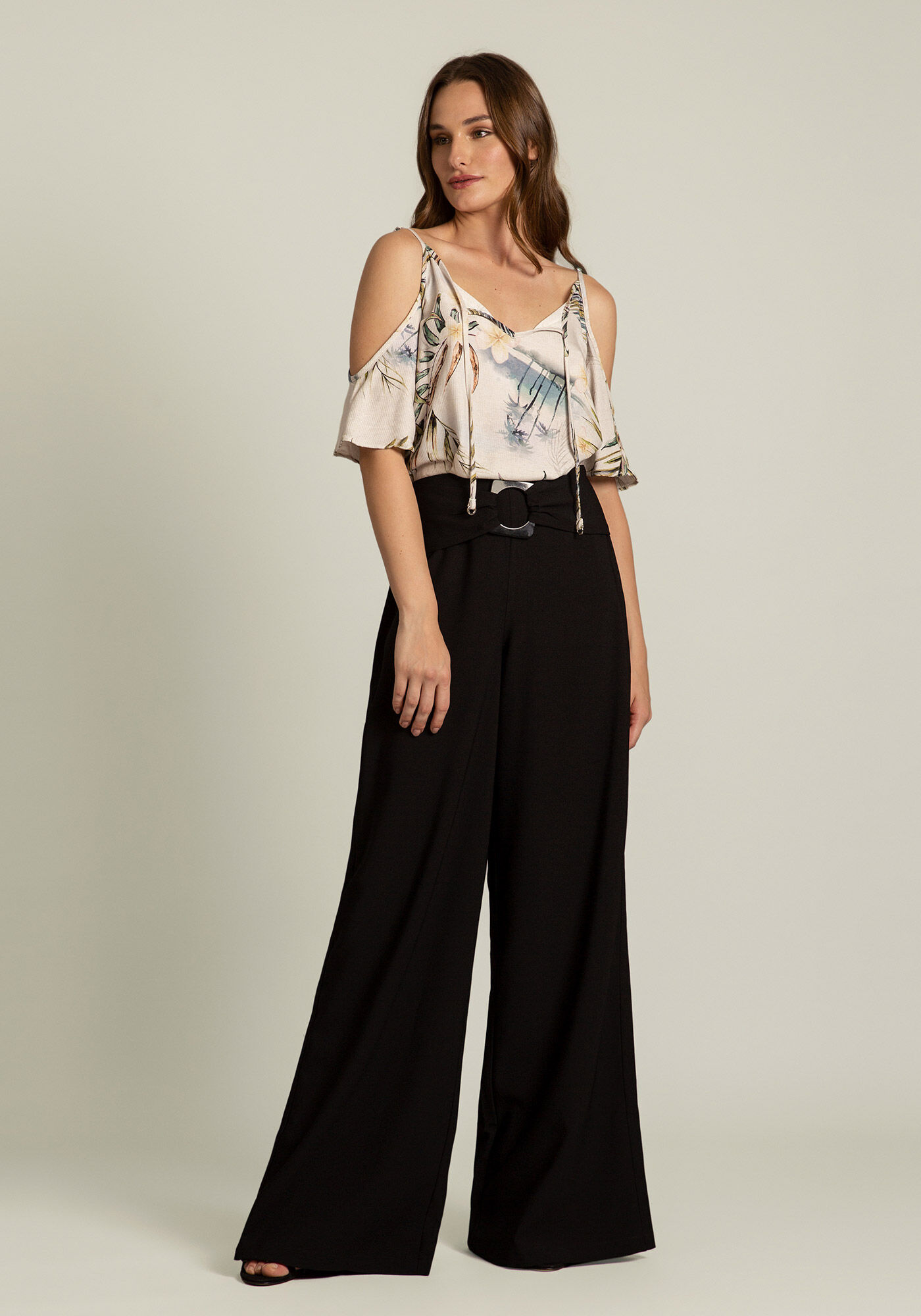 Blusa Recorte Ombro Estampa, , large.