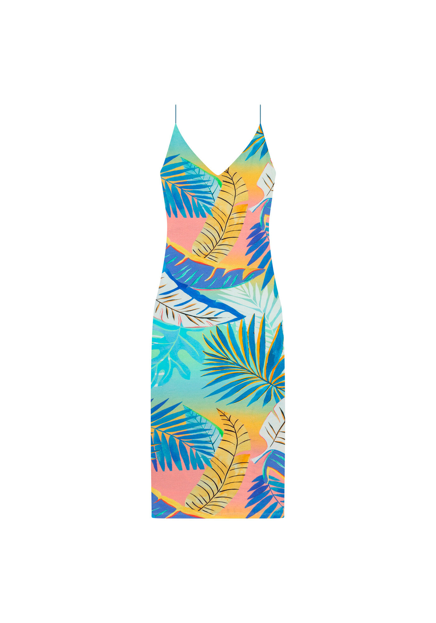 Vestido M&iacute;di Recorte Costas, , large.