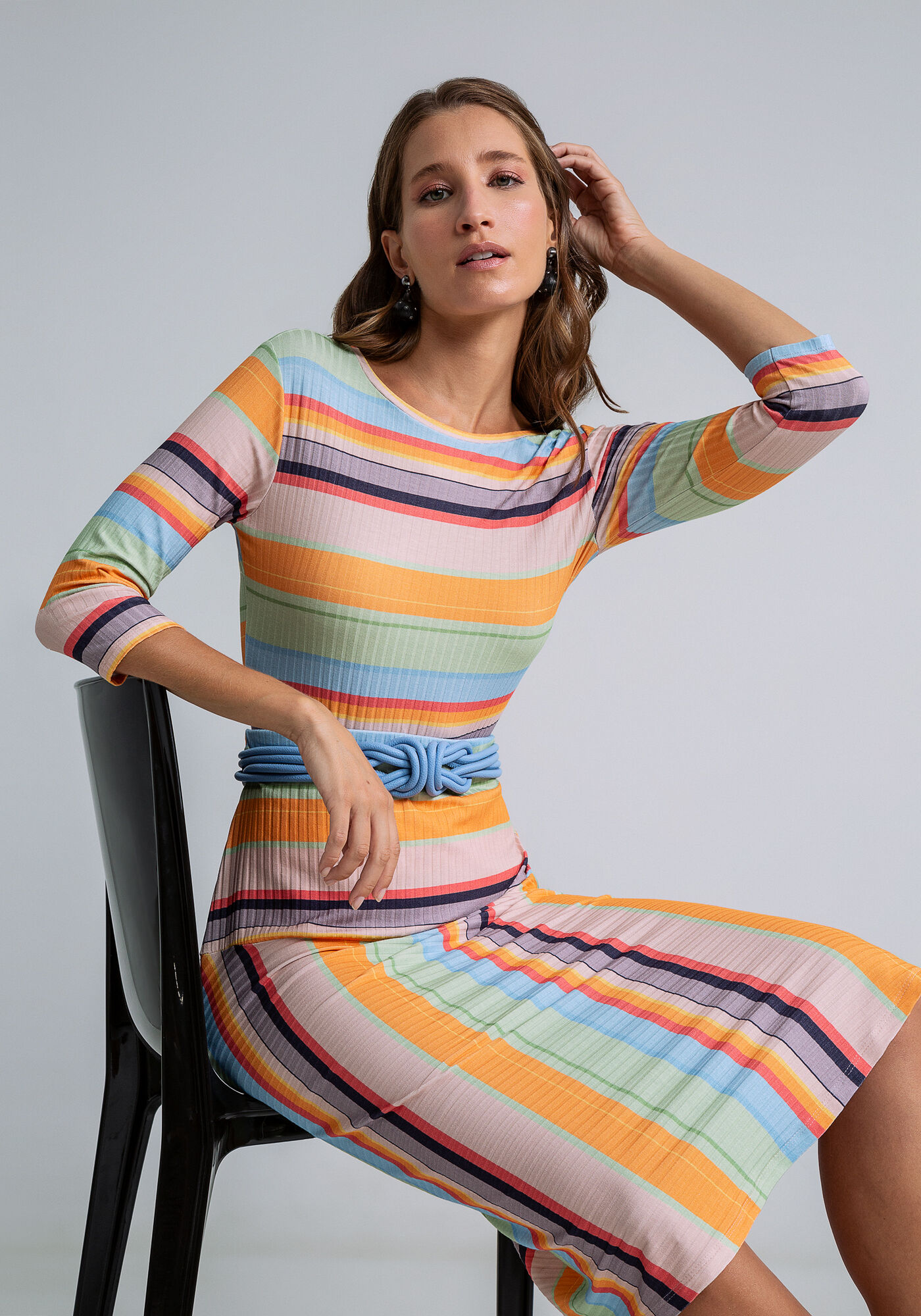 Saia Midi Evas&ecirc; Estampa, ASTRAL, large.