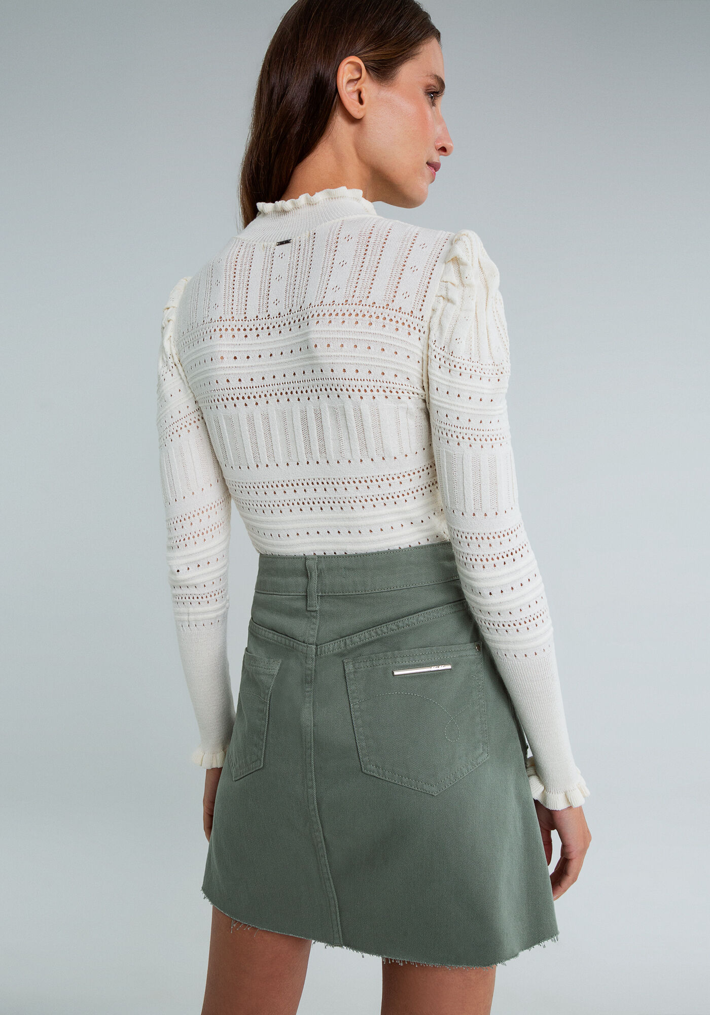 Saia Curta Linha A Jeans, , large.