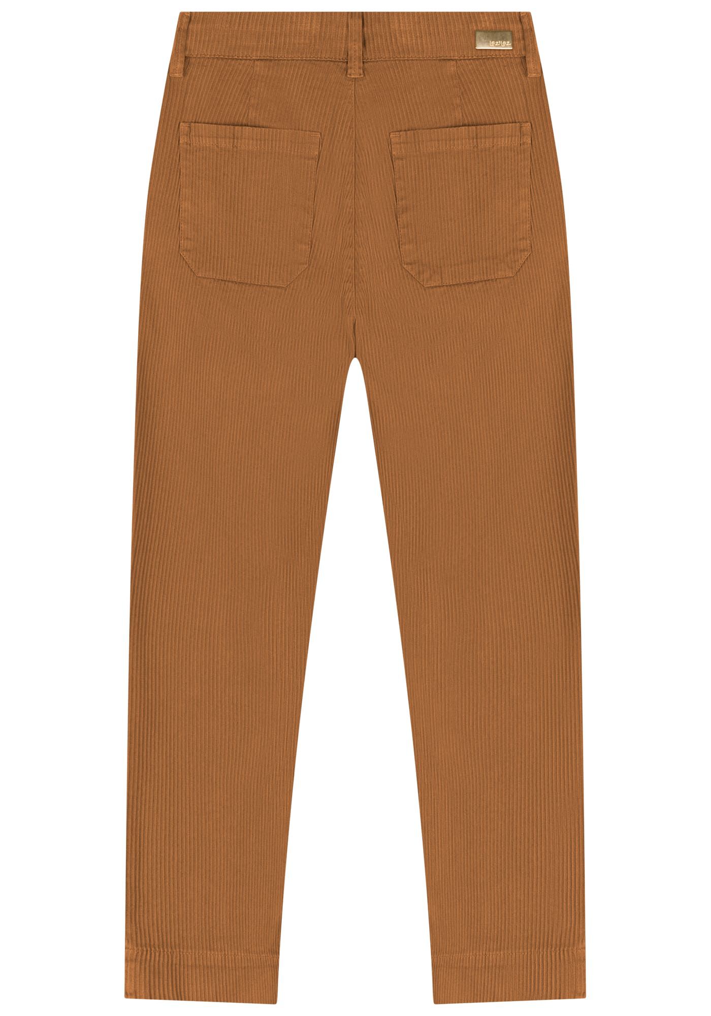 Cal&ccedil;a Slim Cotel&ecirc; Com Cintura Alta Em Sarja, , large.