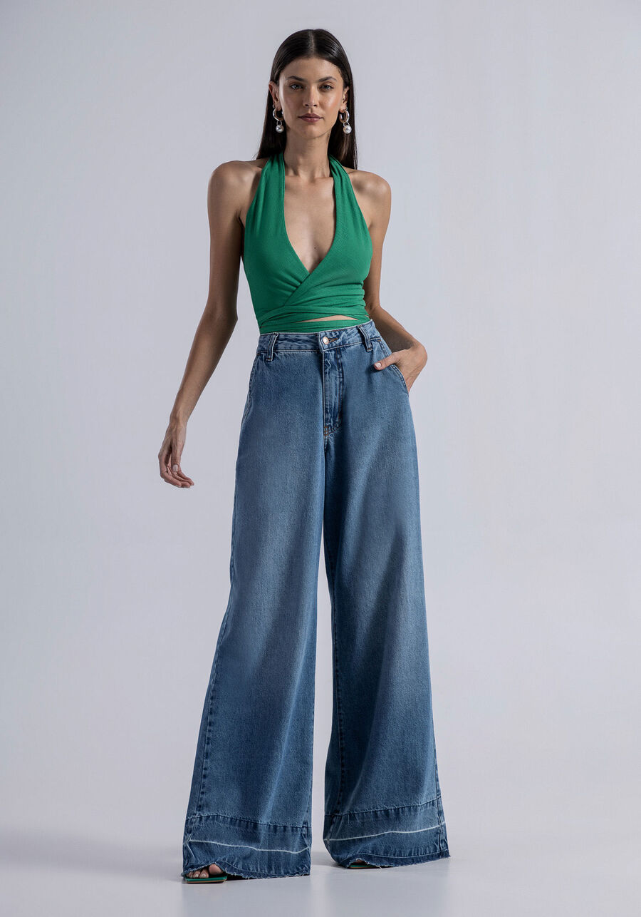 Blusa Frente Única Cropped em Malha com Amarração, . Blusa Frente Única Cropped em Malha com Amarração, , large.