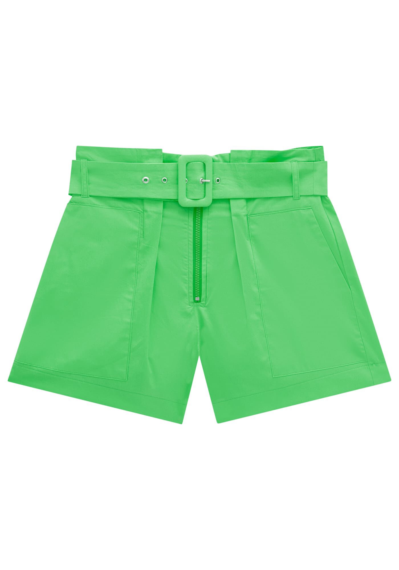 Shorts Clochard com Z&iacute;per Tratorado e Cinto, , large.