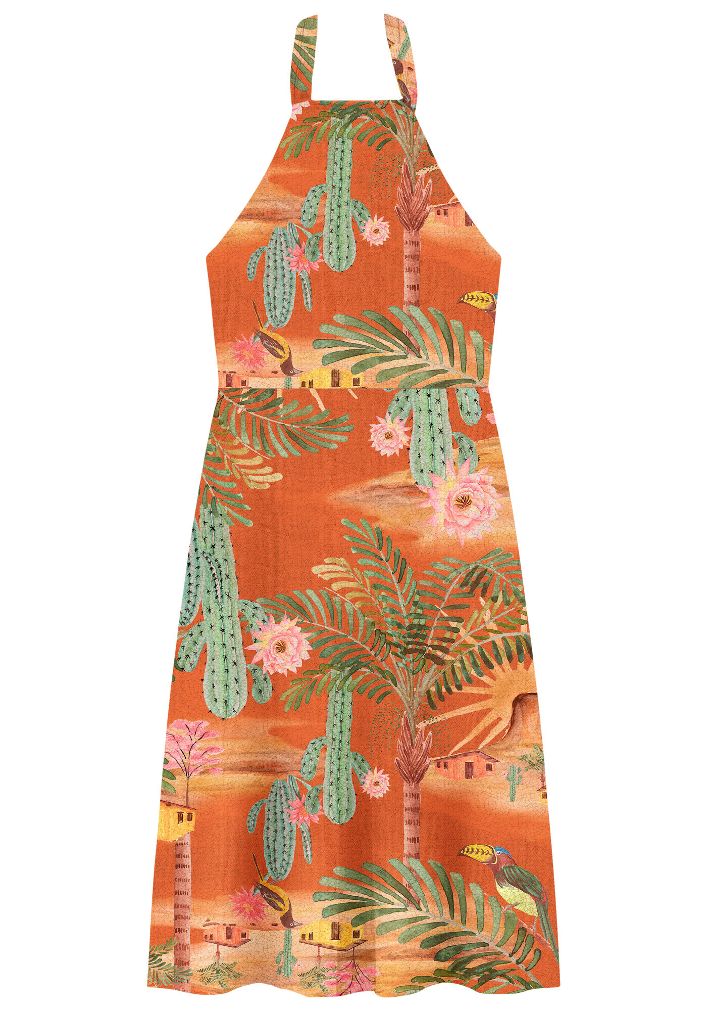 Vestido Frente &Uacute;nica Canelado Midi, , large.