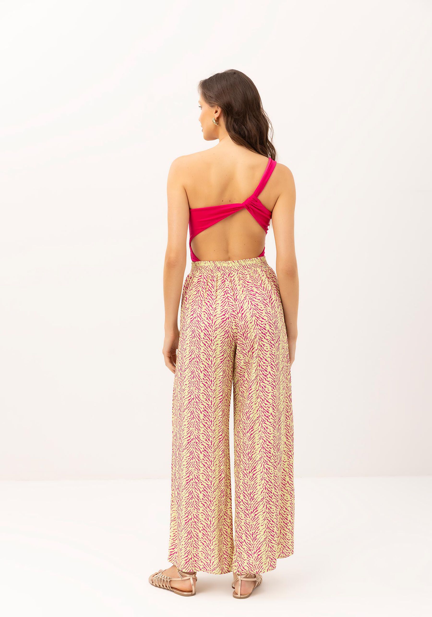 Calça Reta Saída de Praia em Viscose Estampada, . Calça Reta Saída de Praia em Viscose Estampada, , large.