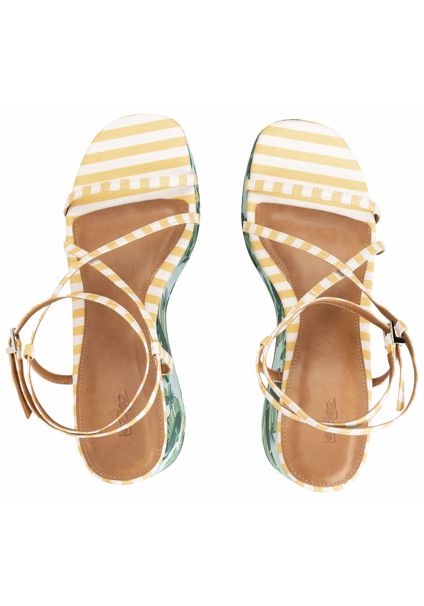 Sandalia best sale anabela estampada