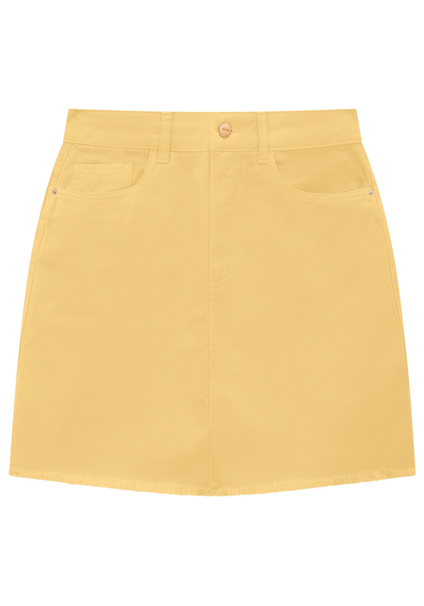 Saia Curta Sarja com Cintura Alta, , large.