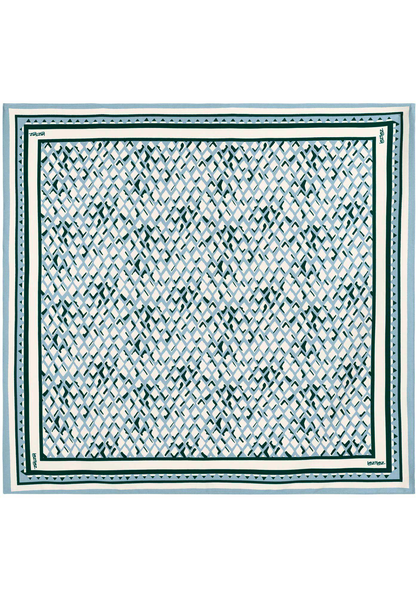 Len&ccedil;o Estampado Em Tecido Plano, CONTINUOUS AZUL, large.