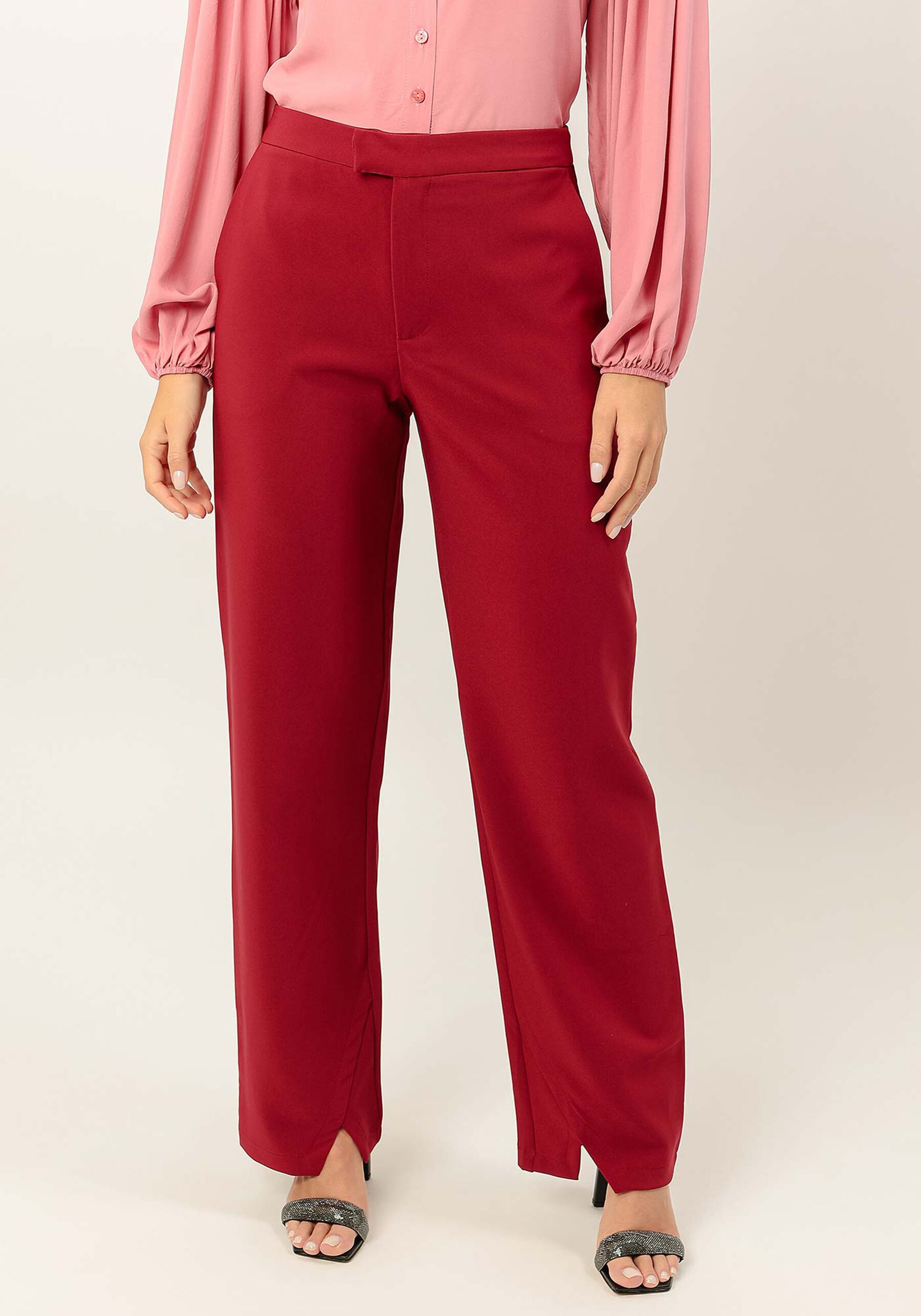 Calça Reta Alfaiataria Slim com Cintura Média, . Calça Reta Alfaiataria Slim com Cintura Média, , large.