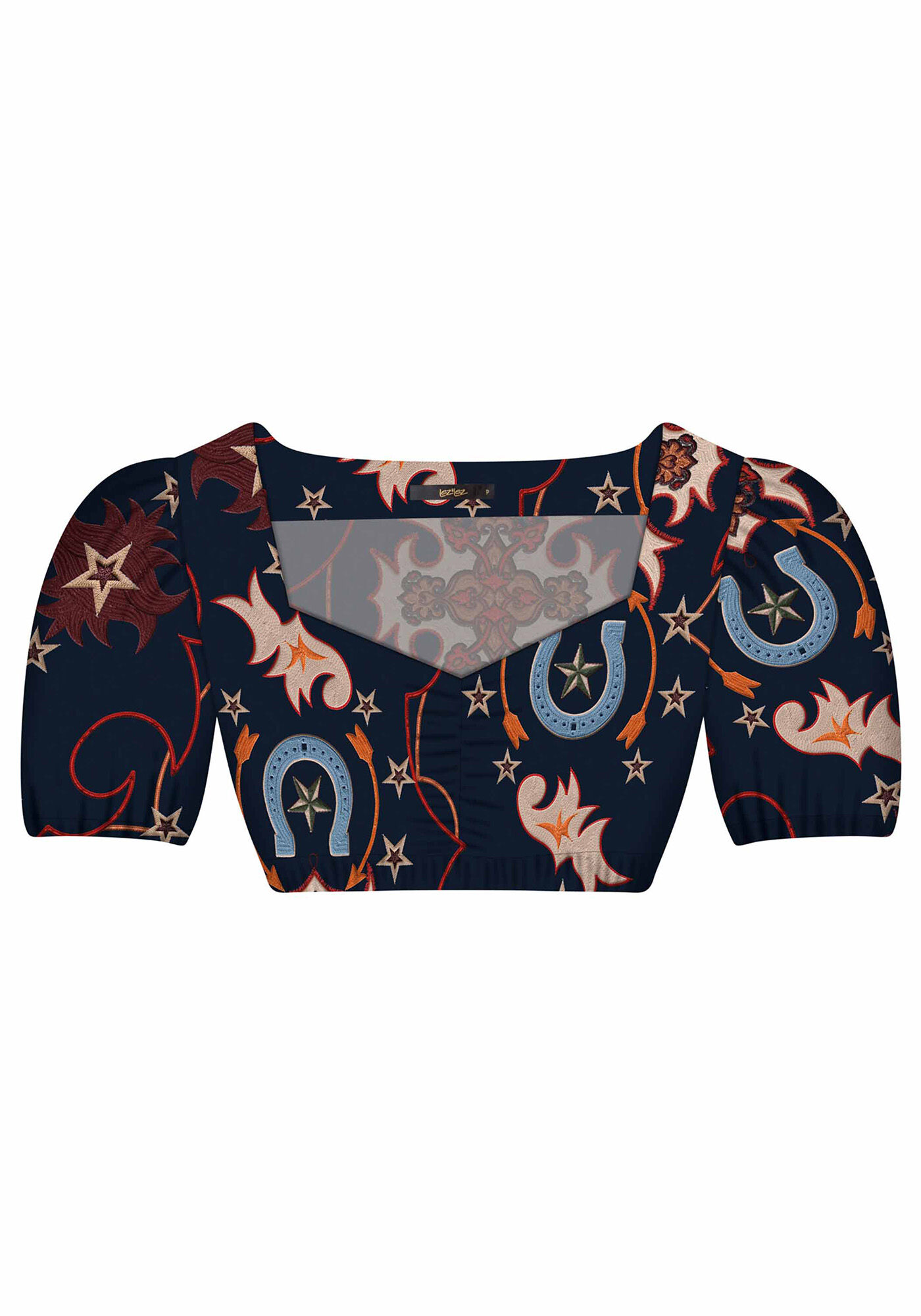 Blusa Cropped Estampada Tecido, , large.