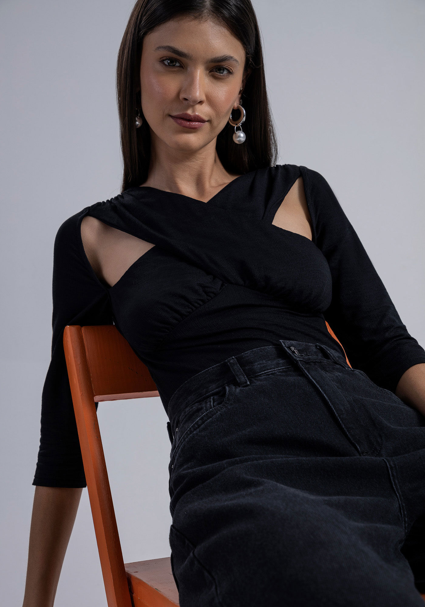 Body Manga 3/4 com Transpasse no Busto, , large.