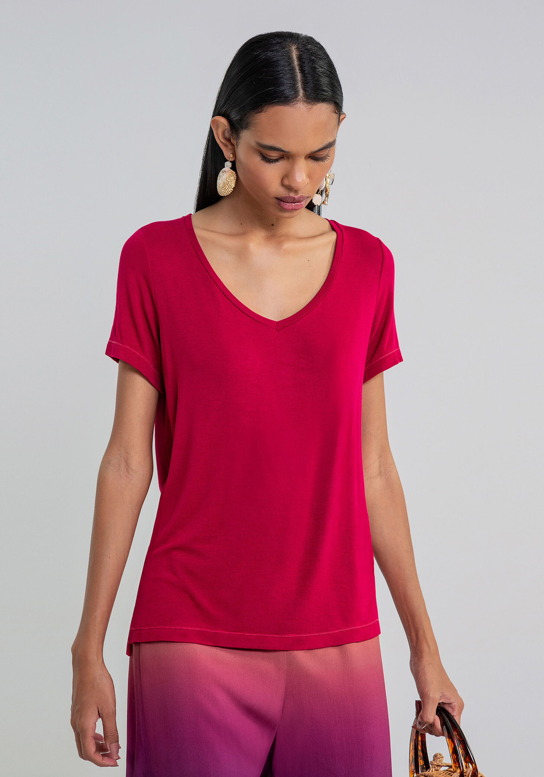 Blusa Básica Abertura Barra, . Blusa Básica Abertura Barra, , large.