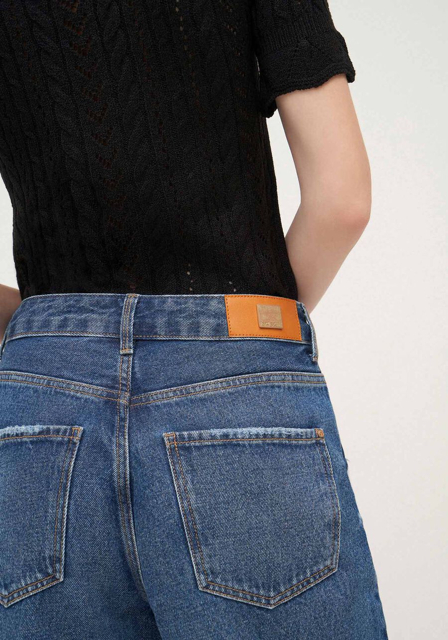 Bermuda Jeans com Cintura Alta, JEANS. Bermuda Jeans com Cintura Alta, JEANS, large.