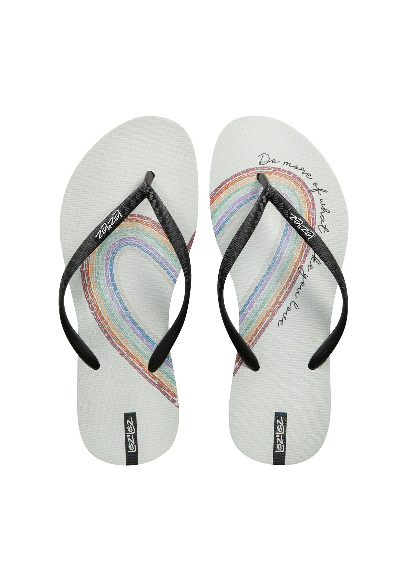 Chinelo P&B Love Borracha, BRANCO, large.