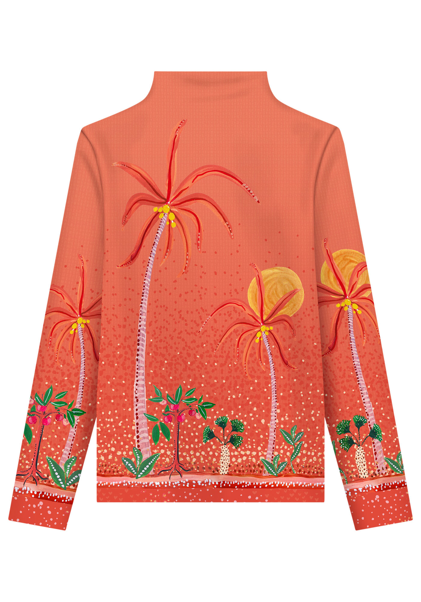 Blusa Estampada com Gola Alta, , large.