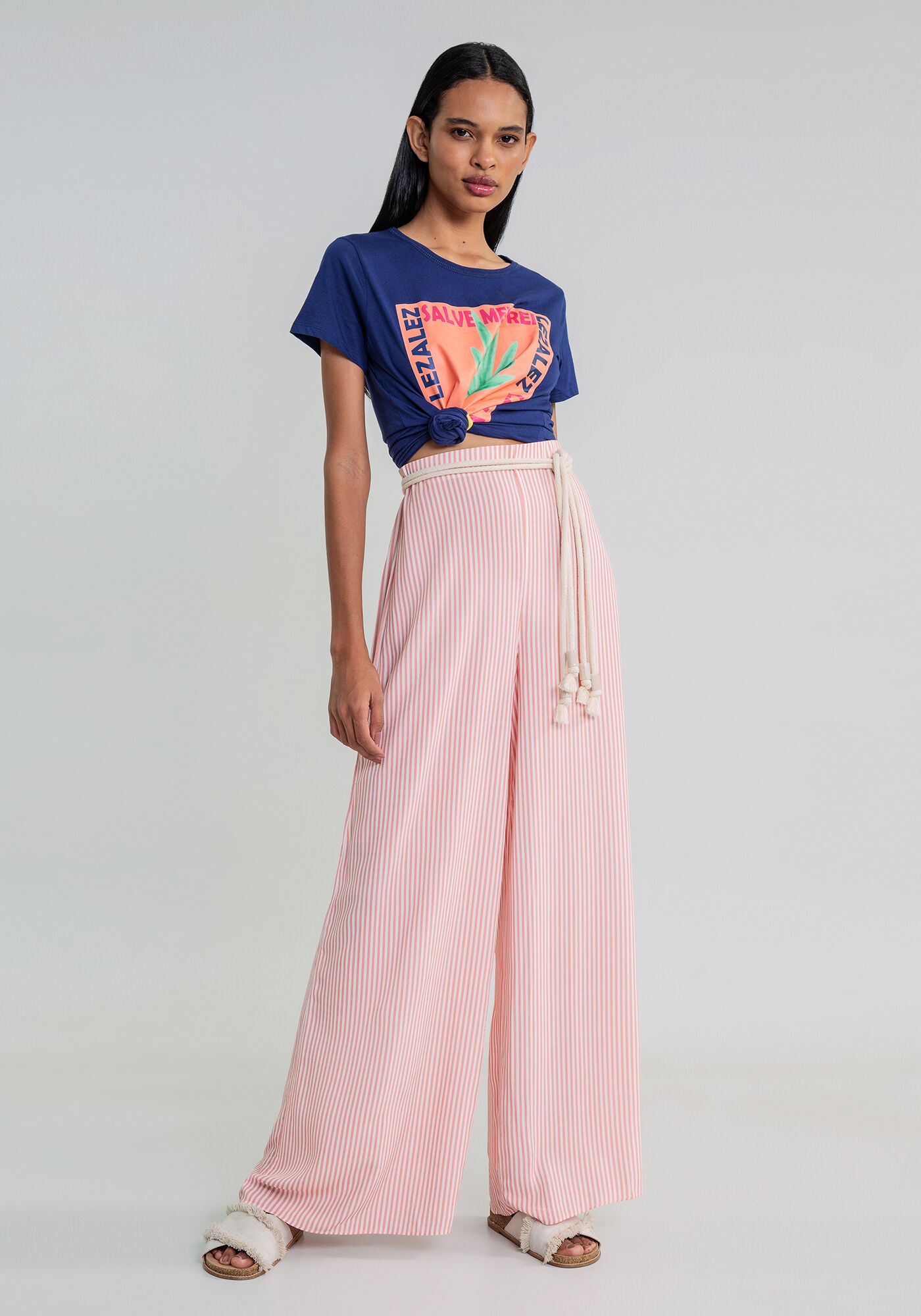 Blusa Manga Curta Estampada, , large.