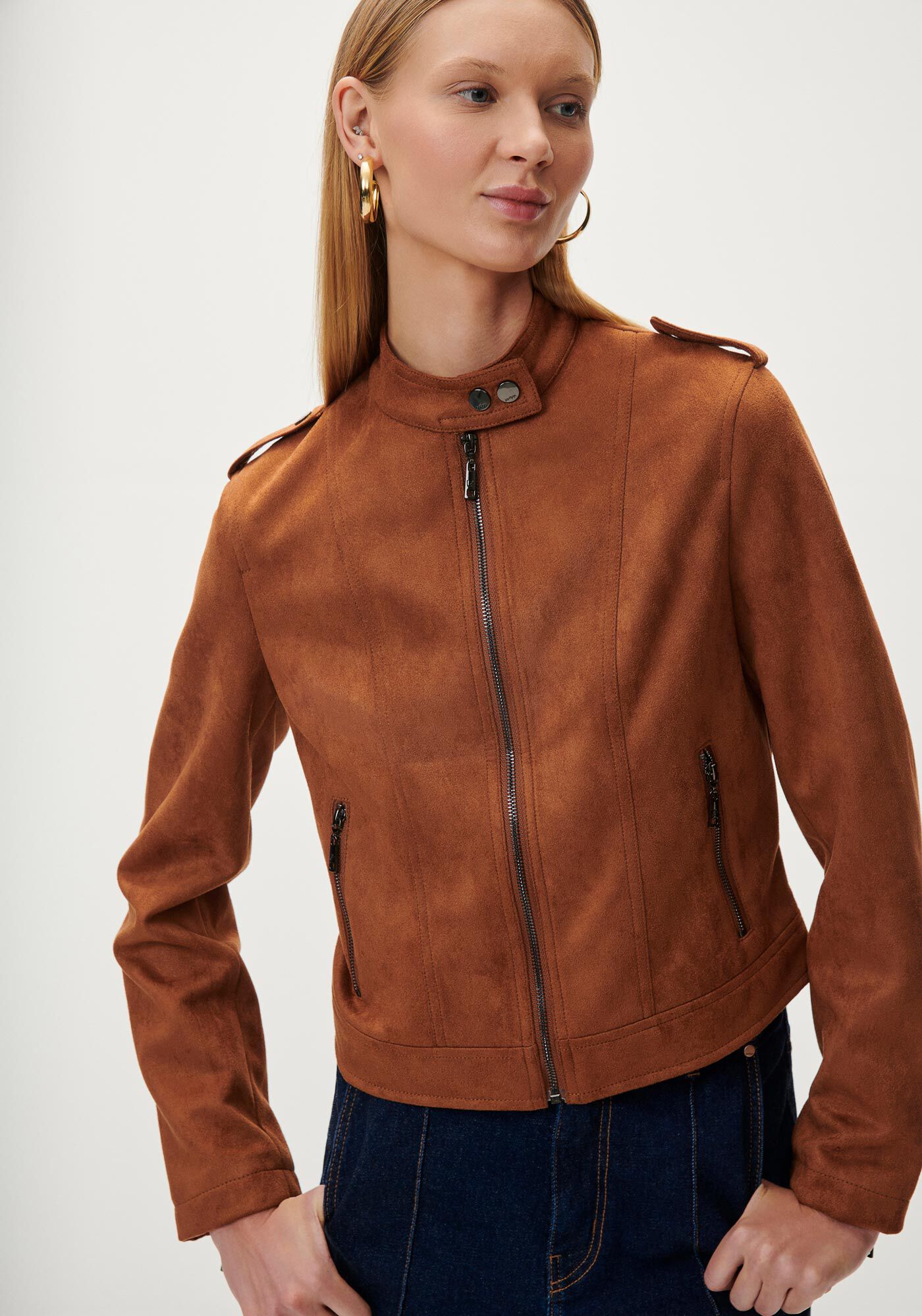 Jaqueta Biker em Suede, , large.