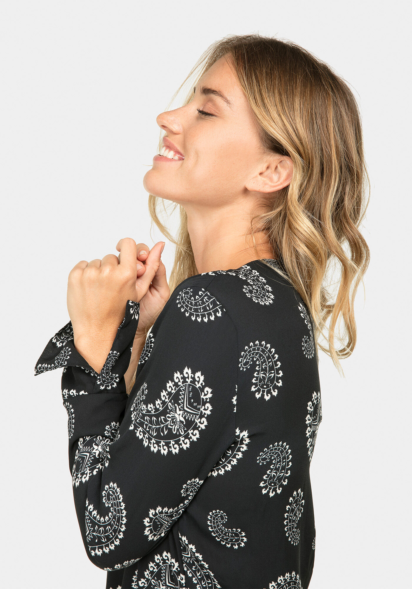 Body Manga Longa Estampado, , large.