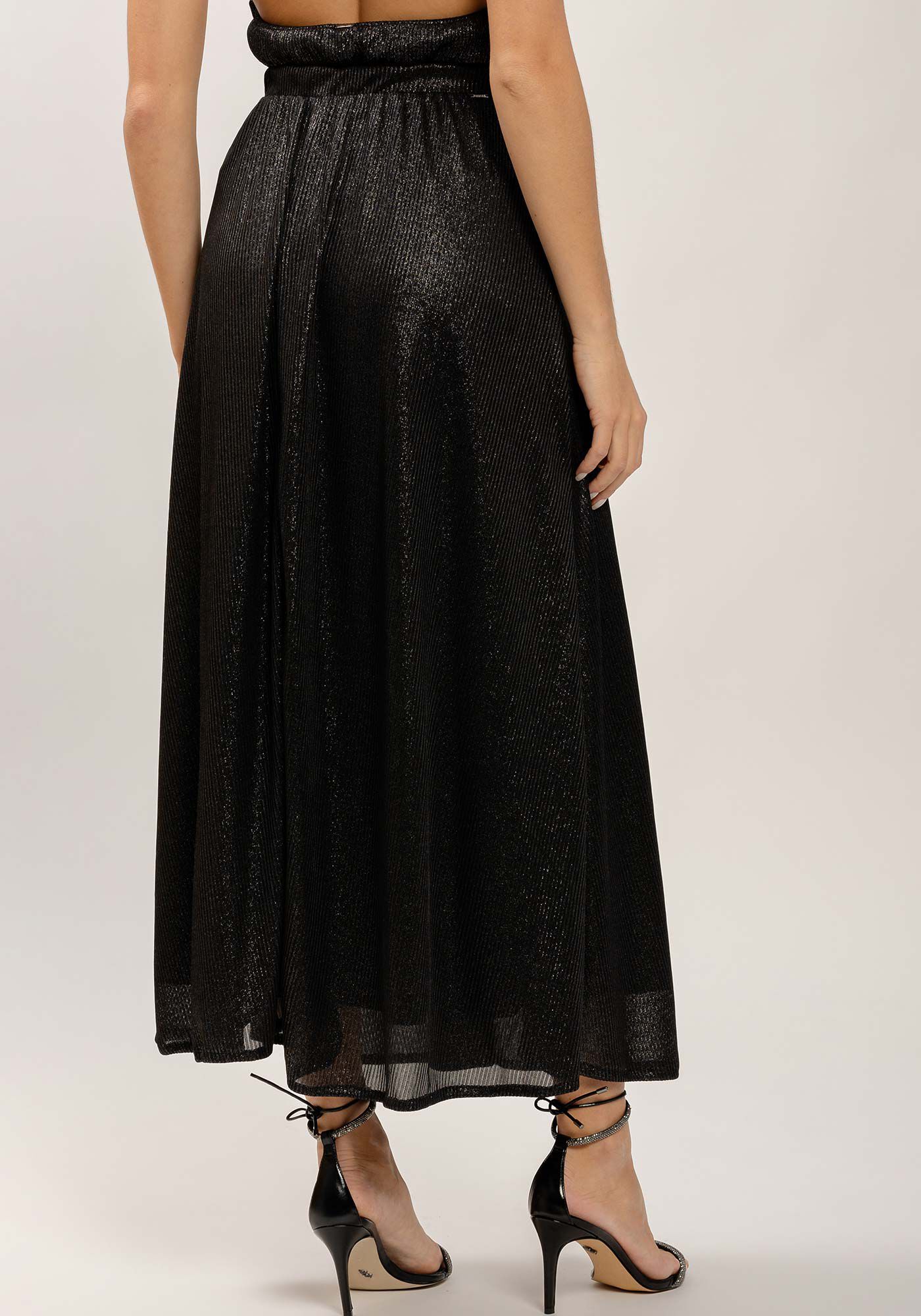 Saia Midi Evas&ecirc; Canelada com Brilho, , large.