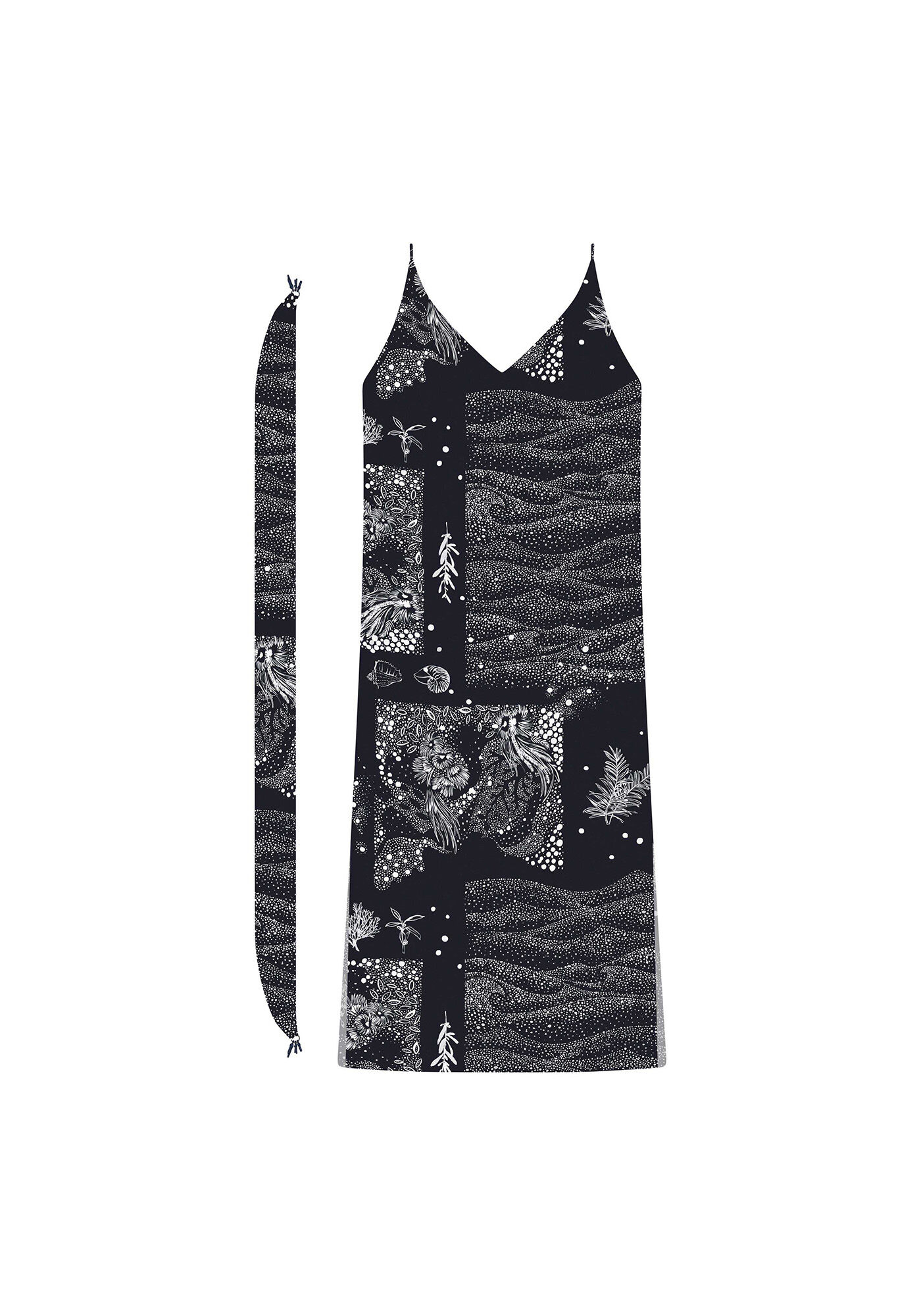 Vestido M&iacute;di Estampado com Cinto, , large.