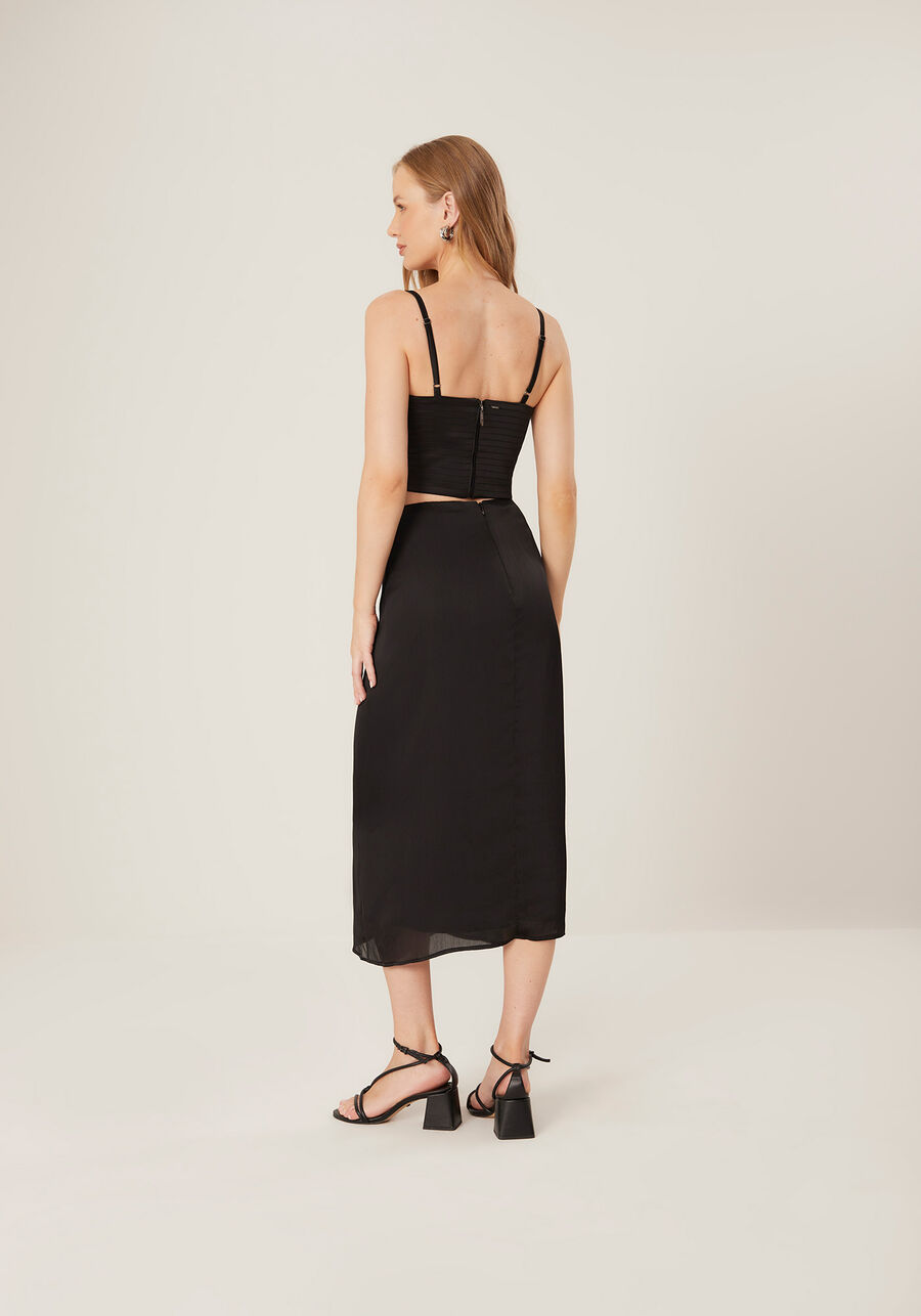 Saia Midi Franzida com Leve Acetinado, . Saia Midi Franzida com Leve Acetinado, , large.