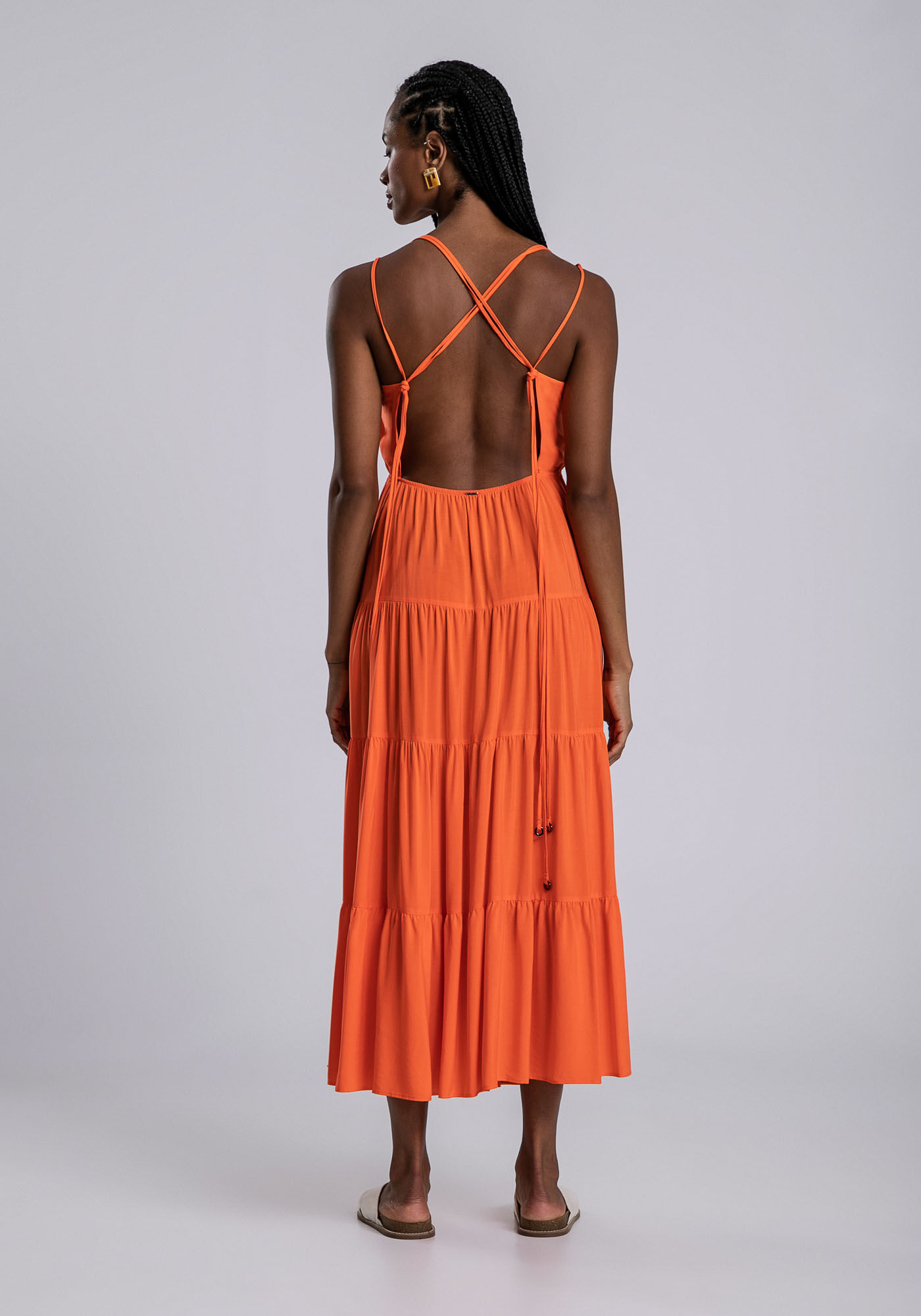 Vestido Midi em Camadas e Amarra&ccedil;&atilde;o Cores, , large.