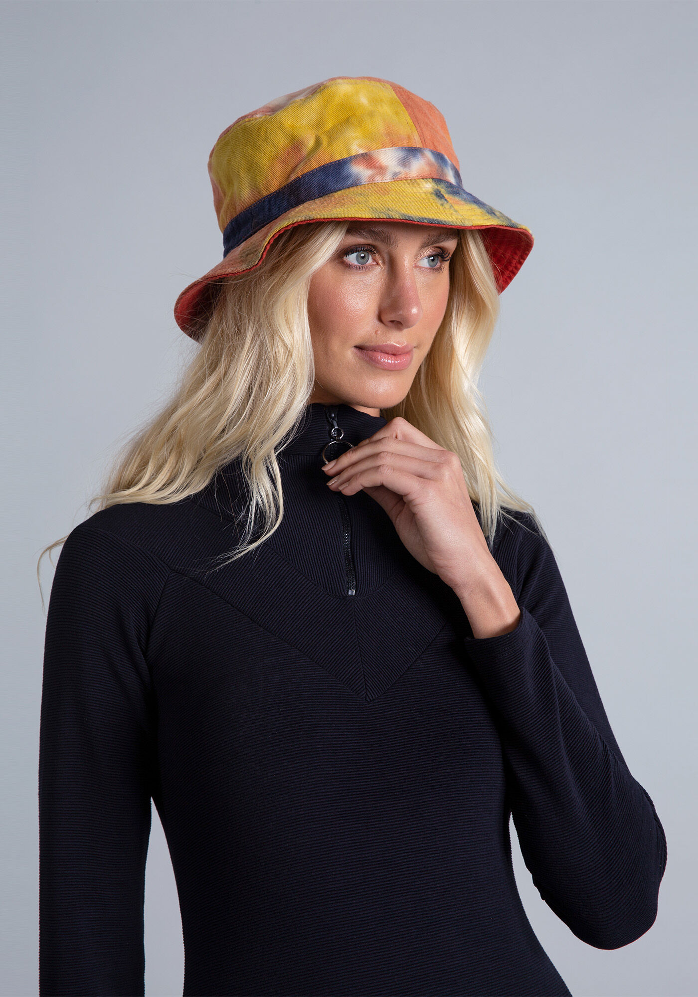 Vestido M&iacute;di Gola Alta Z&iacute;per, , large.