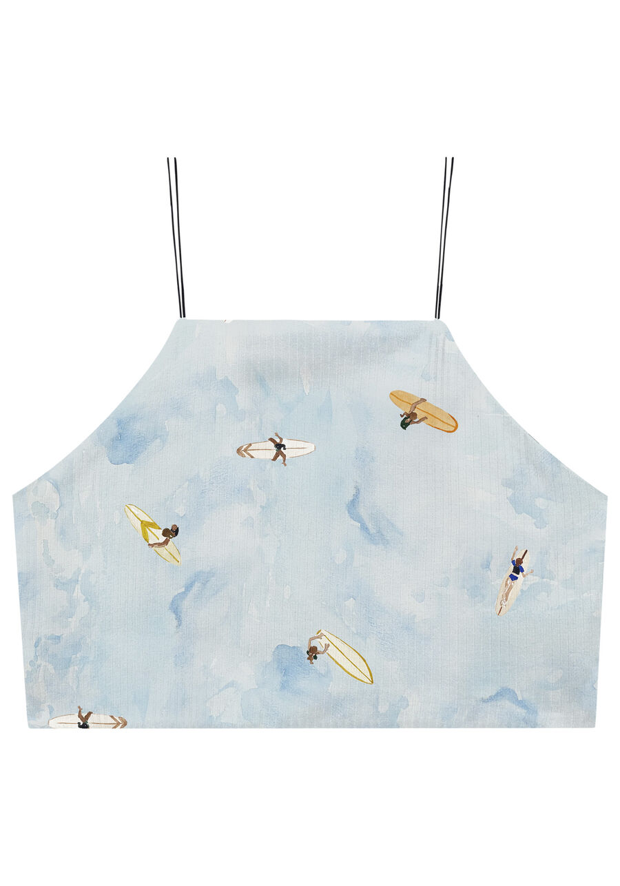 Blusa com Alças Canelada Cropped Dupla Face, BRONZEADO. Blusa com Alças Canelada Cropped Dupla Face, BRONZEADO, large.