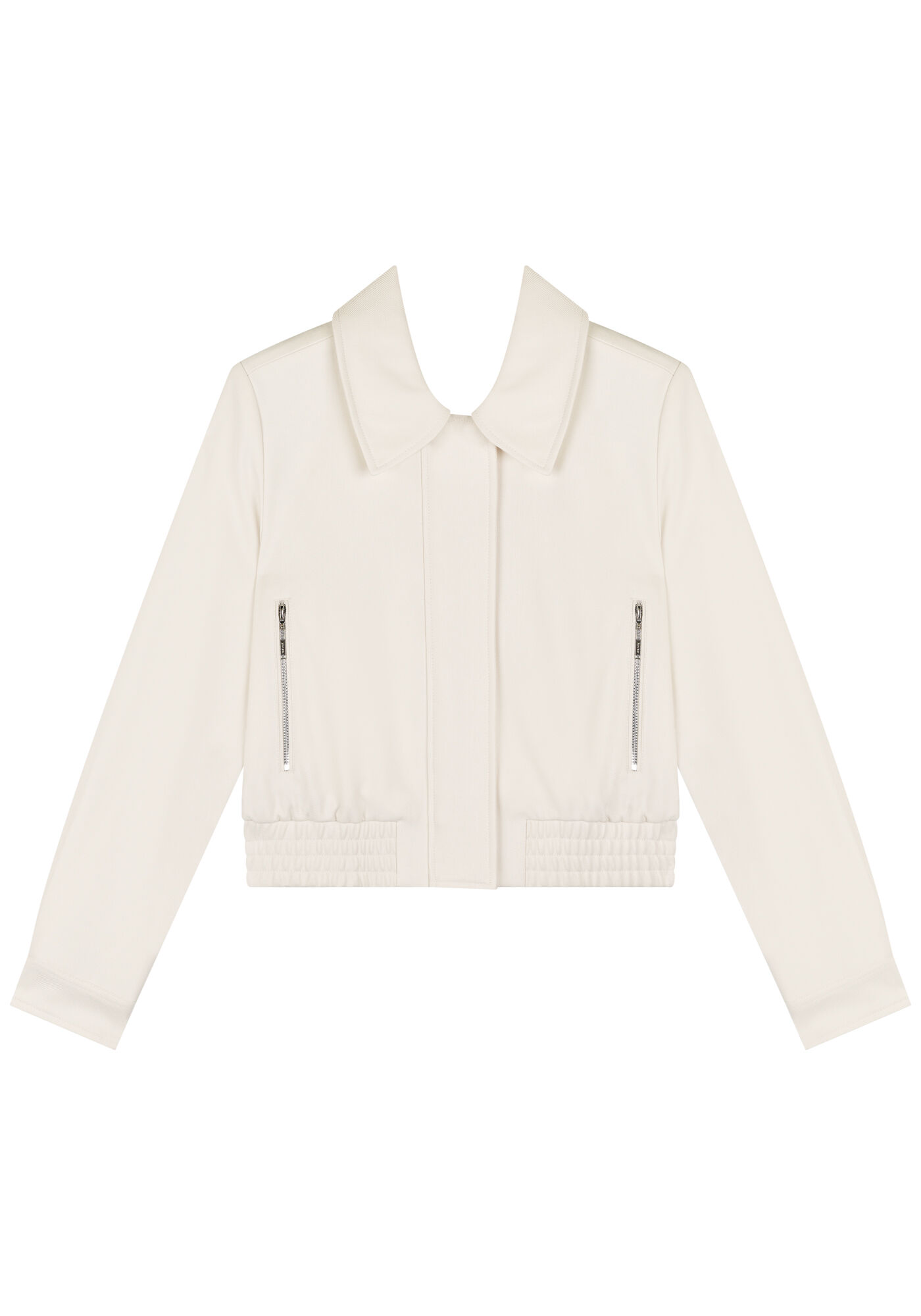 Jaqueta Curta De Manga Longa Com Gola E Z&iacute;peres, , large.