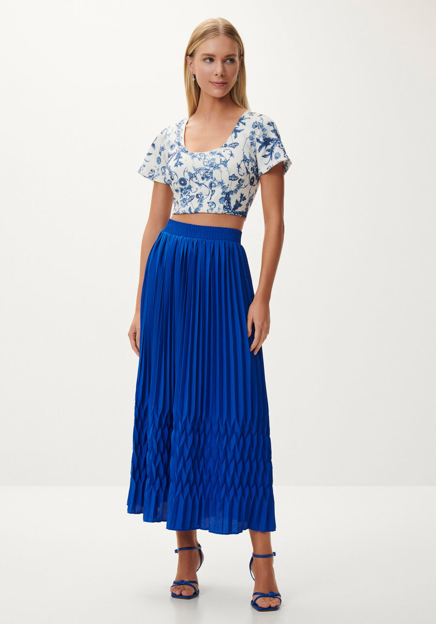 Blusa Cropped em Tecido Plano com Manga Curta, . Blusa Cropped em Tecido Plano com Manga Curta, , large.