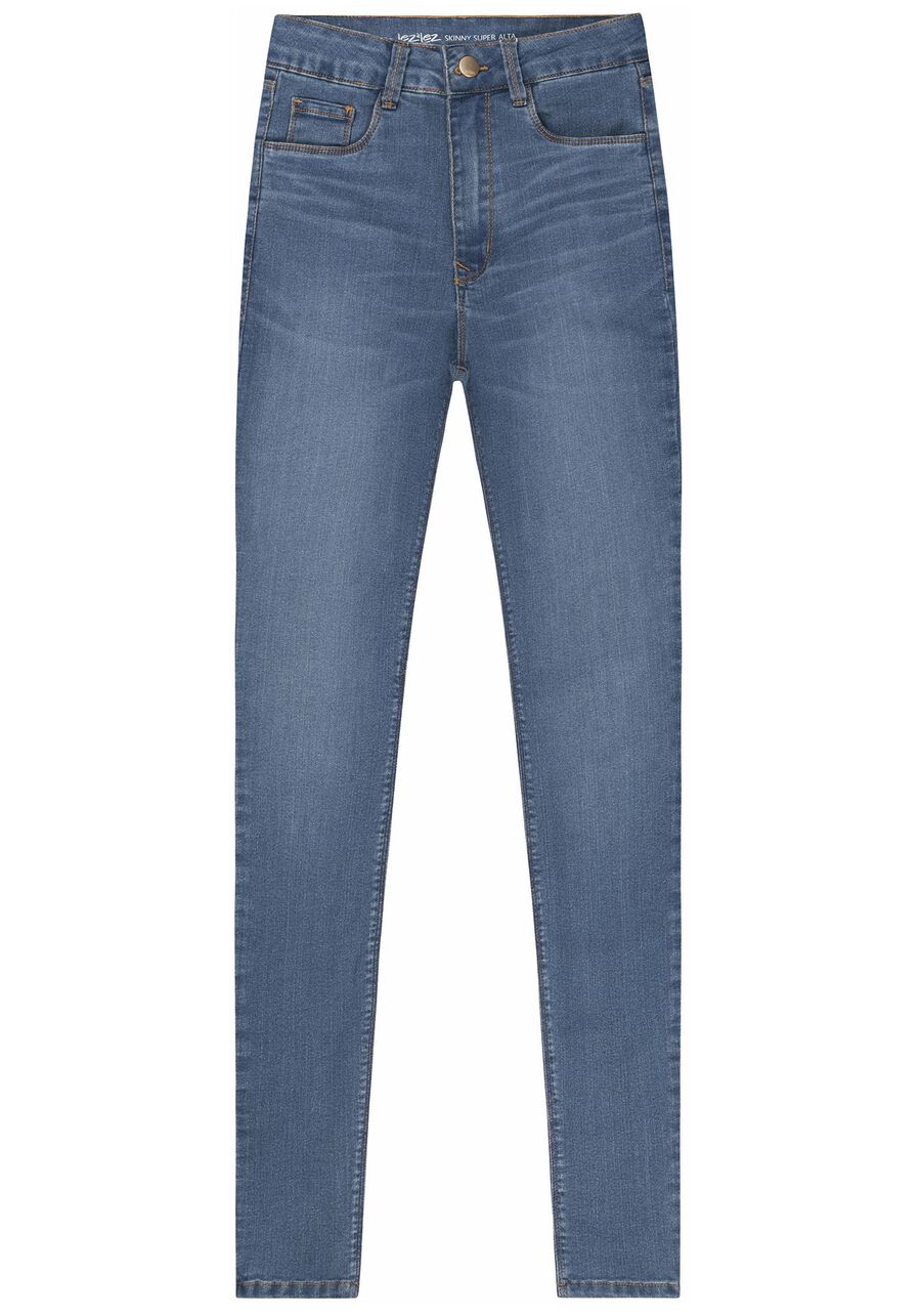 Calça Jeans Skinny Super Alta com Elasticidade, JEANS CLARO, large.
