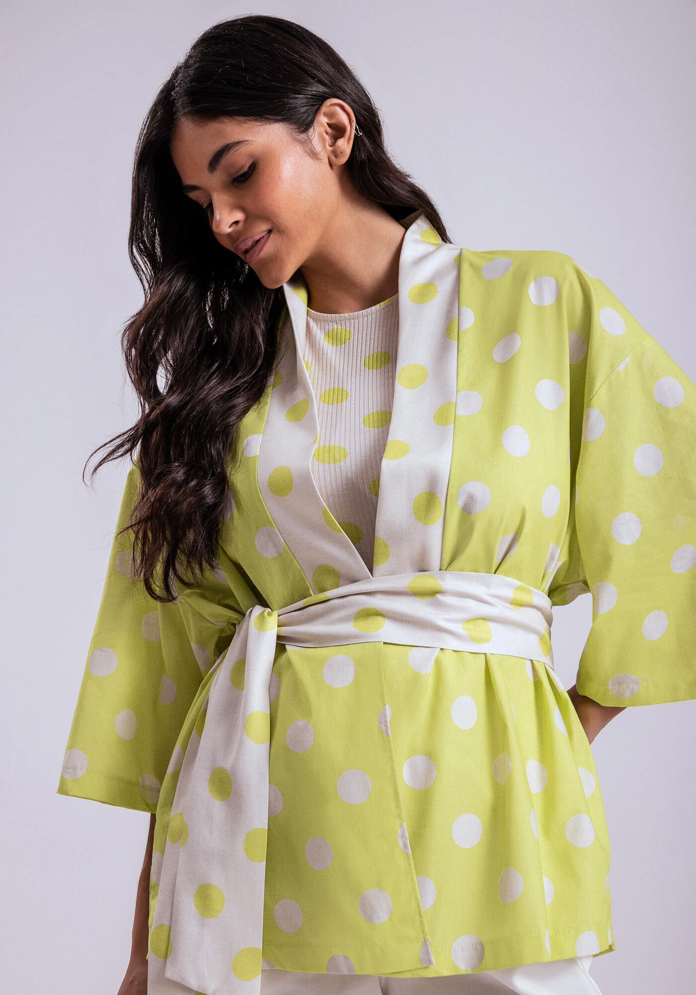 Sobreposi&ccedil;&atilde;o Estampada em Tecido com Faixa, , large.