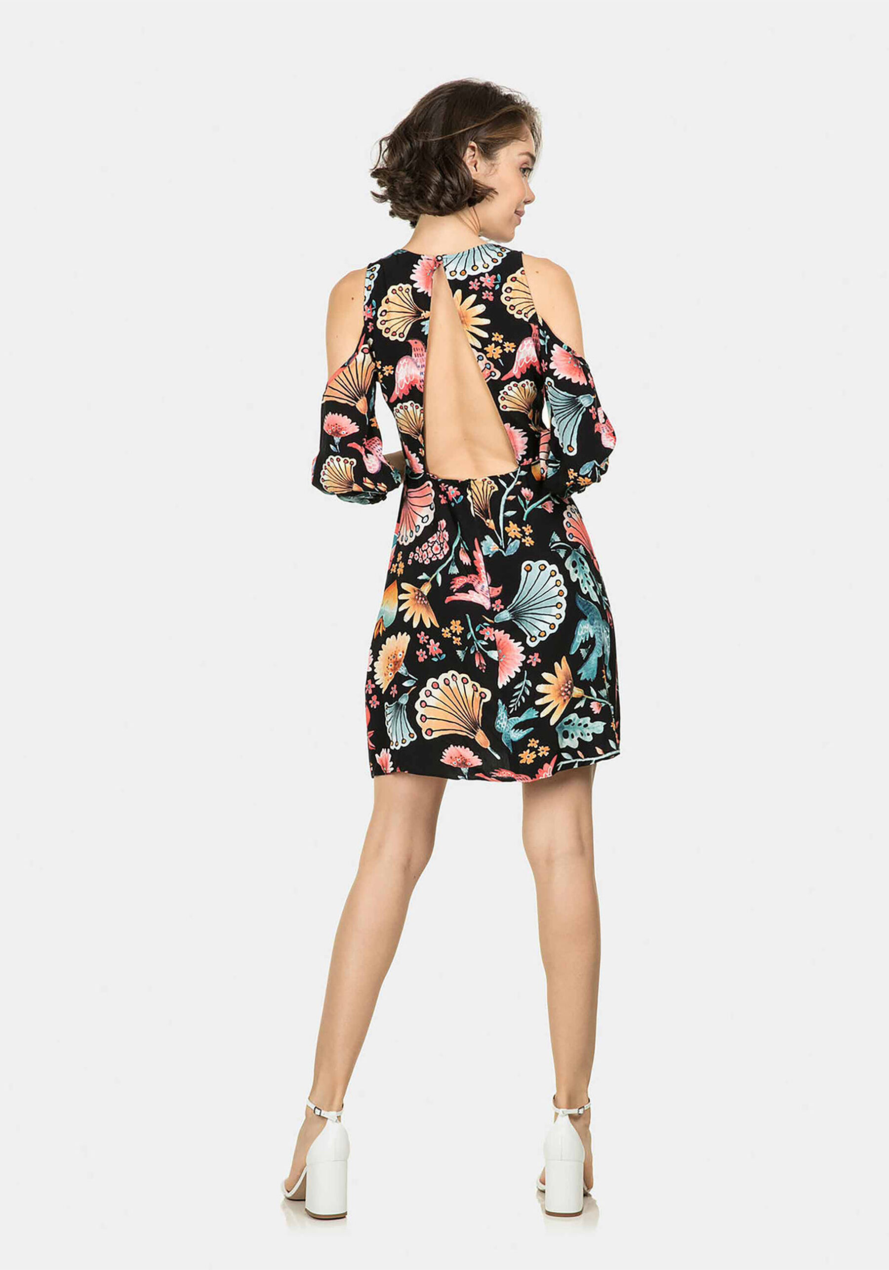 Vestido Mangas 3/4 Estampa Puebla, . Vestido Mangas 3/4 Estampa Puebla, , large.