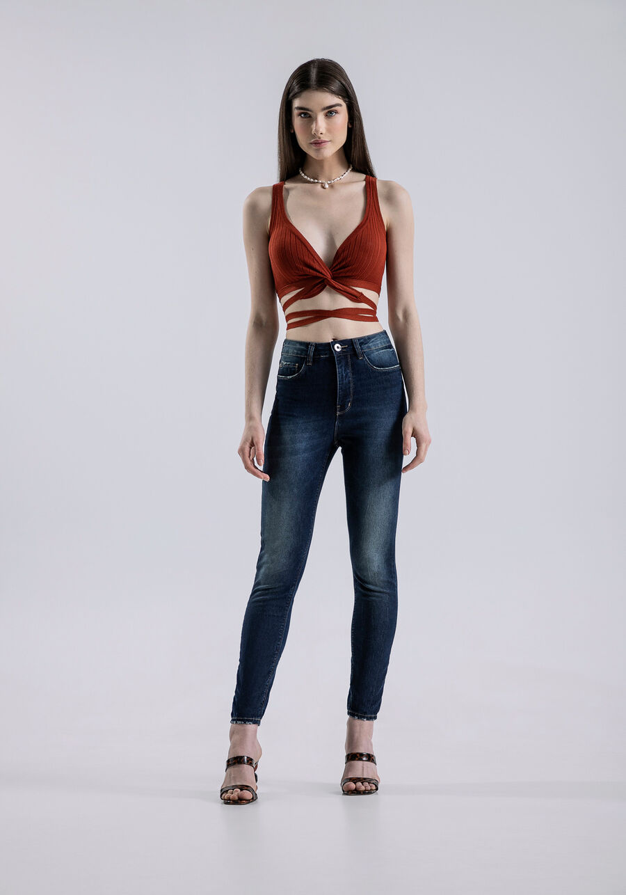 Calça Jeans Aruba Cropped Flat Belly, JEANS. Calça Jeans Aruba Cropped Flat Belly, JEANS, large.