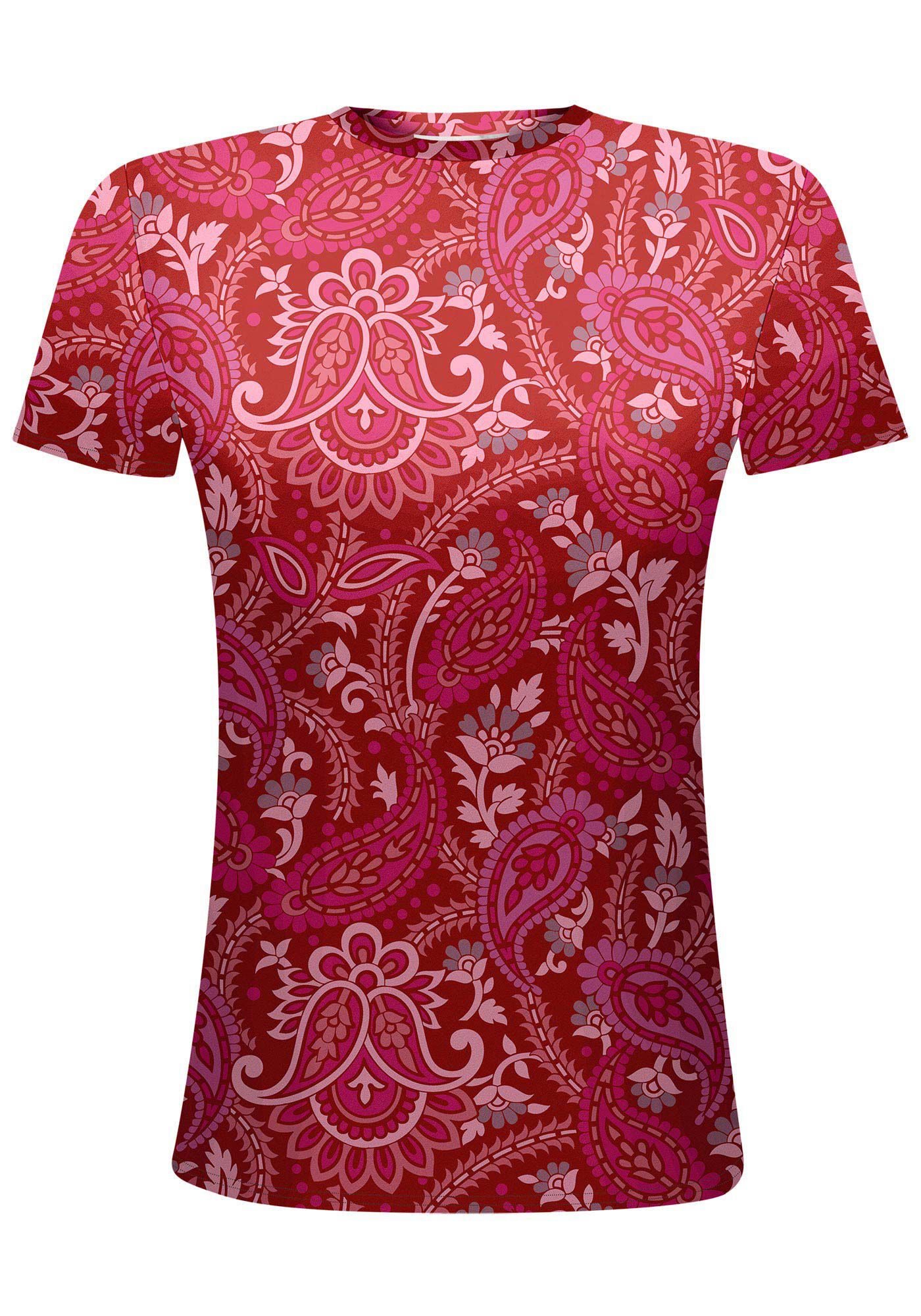 Blusa Manga Curta Estampada com Decote Redondo, , large.