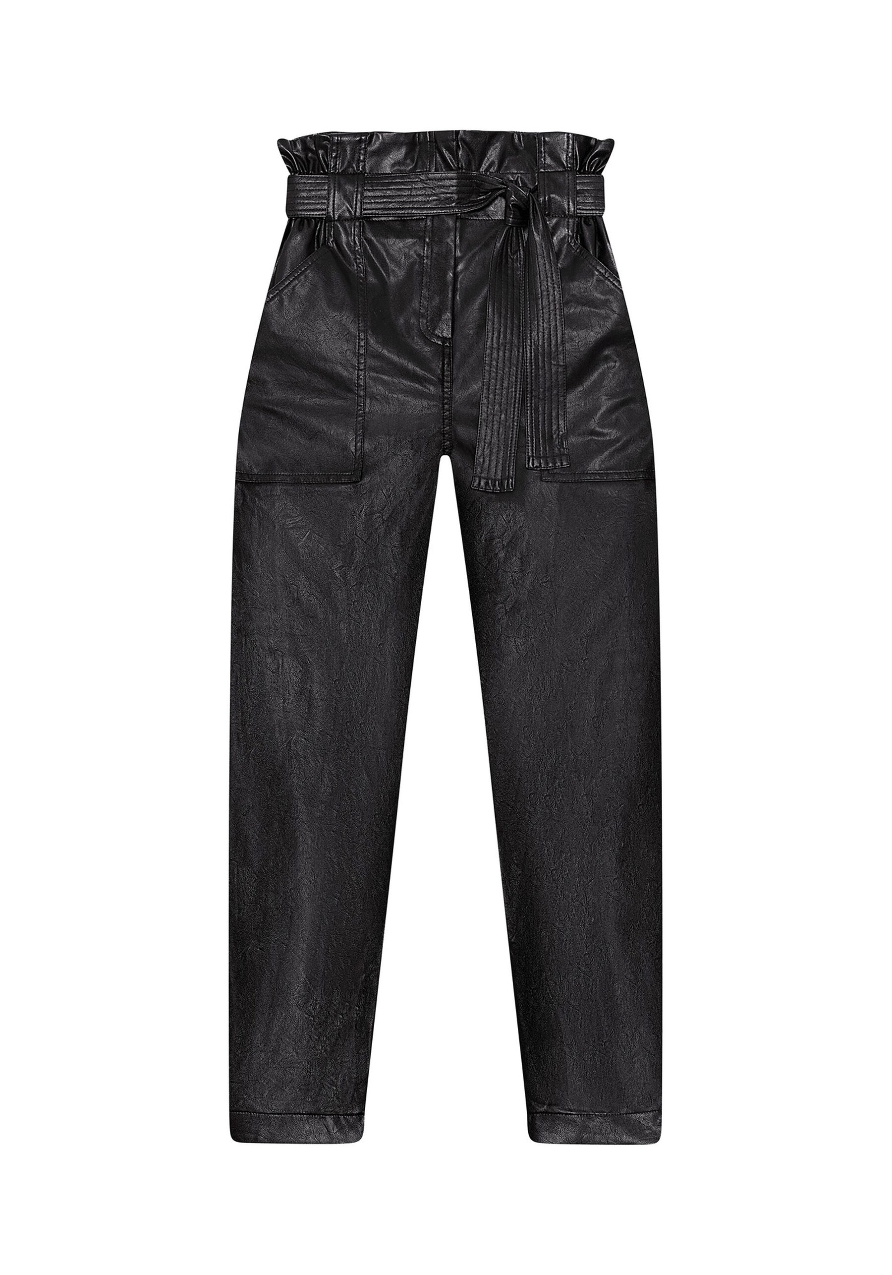 Calça Pantacourt PU Cinto, . Calça Pantacourt PU Cinto, , large.