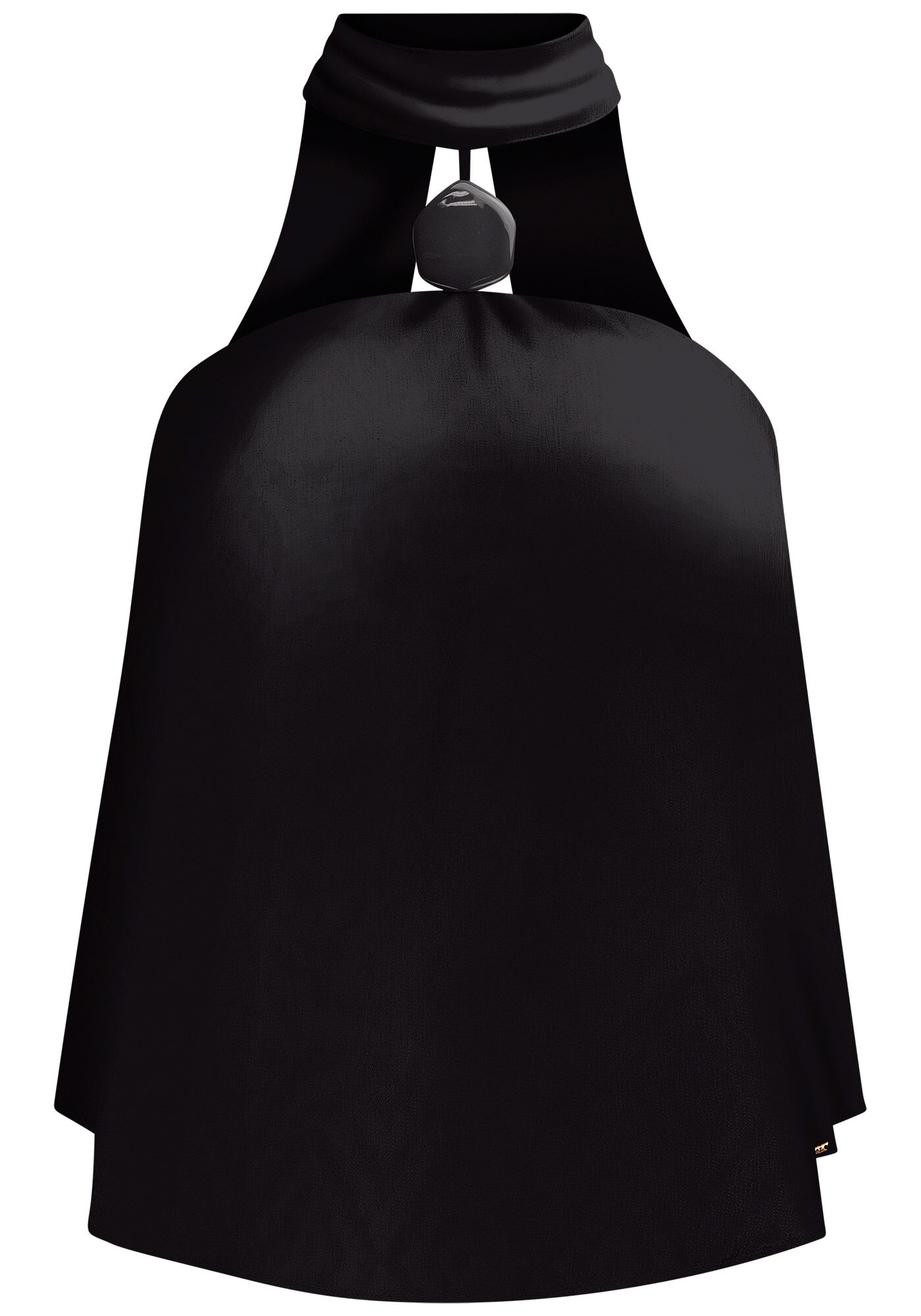 Blusa em Viscose com Gola Alta e Pedra, , large.