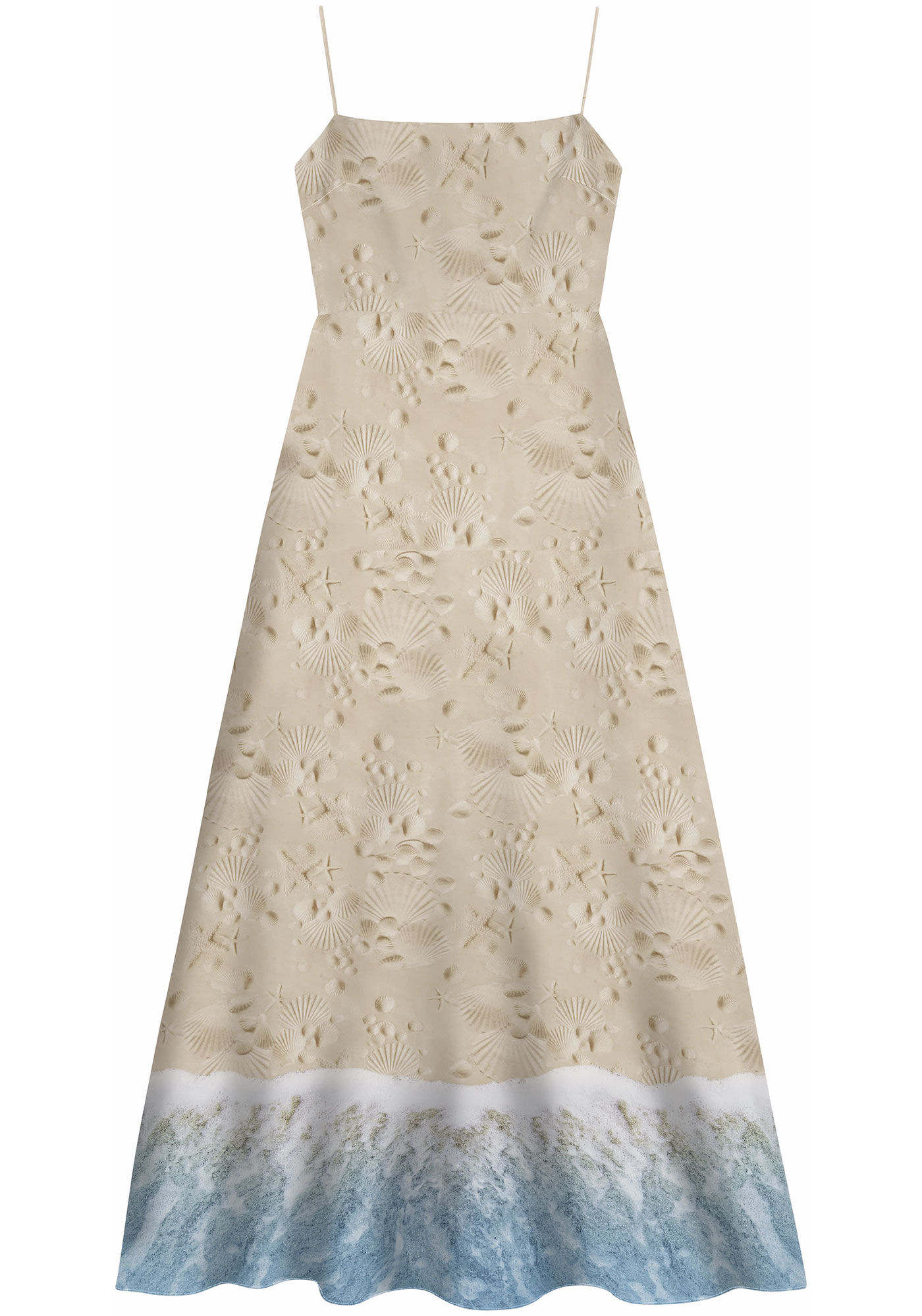 Vestido longo outlet evase estampado