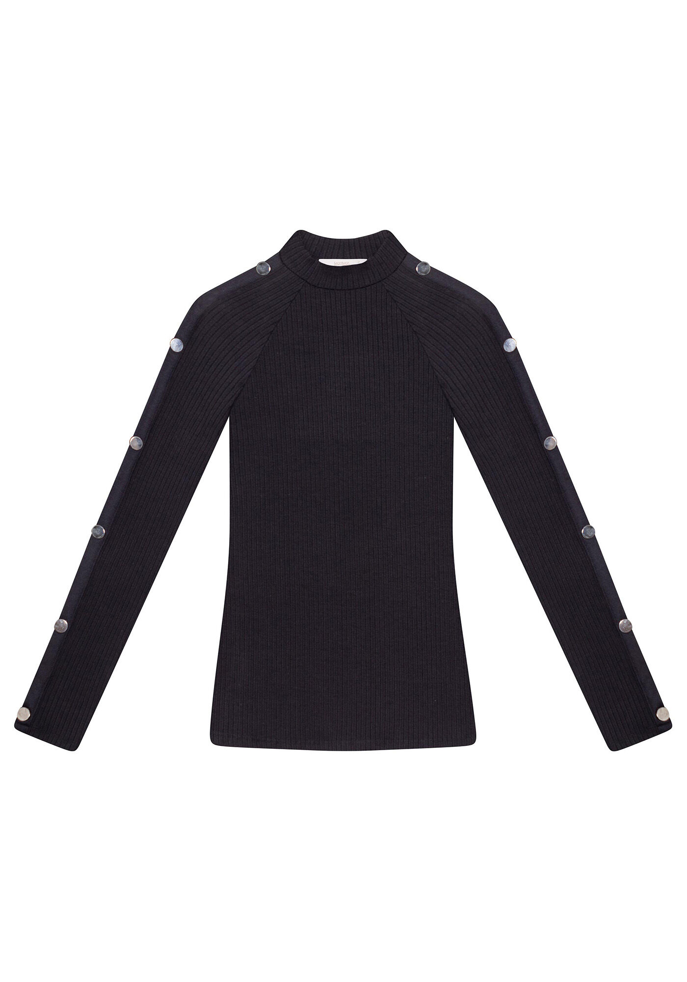 Blusa Manga Longa Rebites, , large.