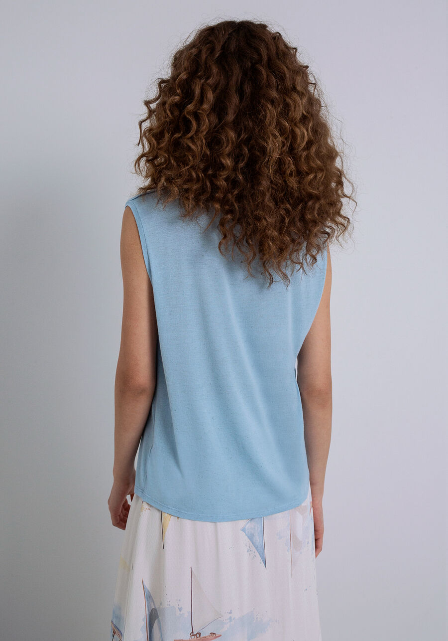 Regata em Malha com Botões Ombros, . Regata em Malha com Botões Ombros, , large.