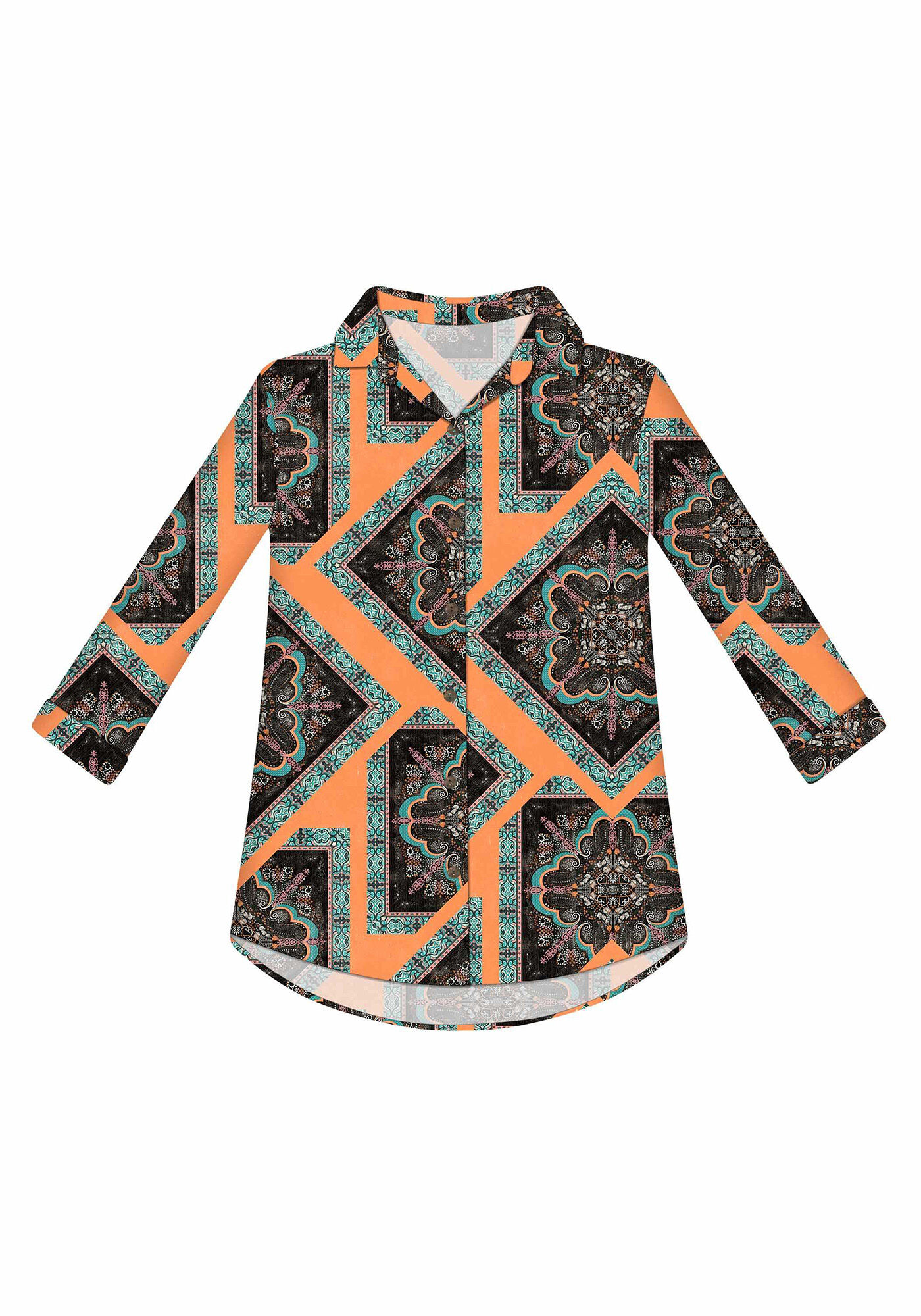 Camisa Manga 3/4 Estampa Margaret, , large.