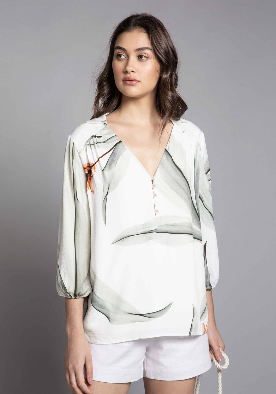 Blusa Manga 3/4 Estampa, . Blusa Manga 3/4 Estampa, , large.