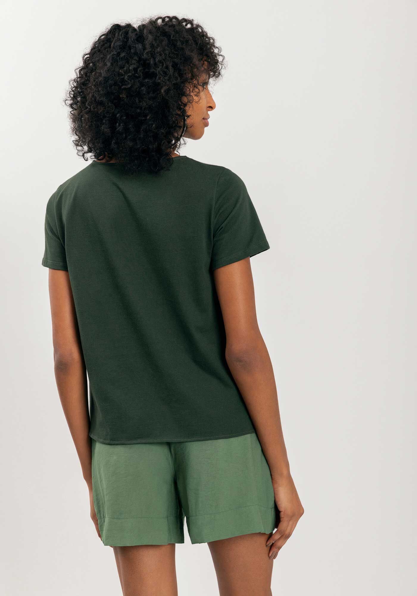 Blusa T-shirt De Mangas Curtas Com Frente Estampada, , large.