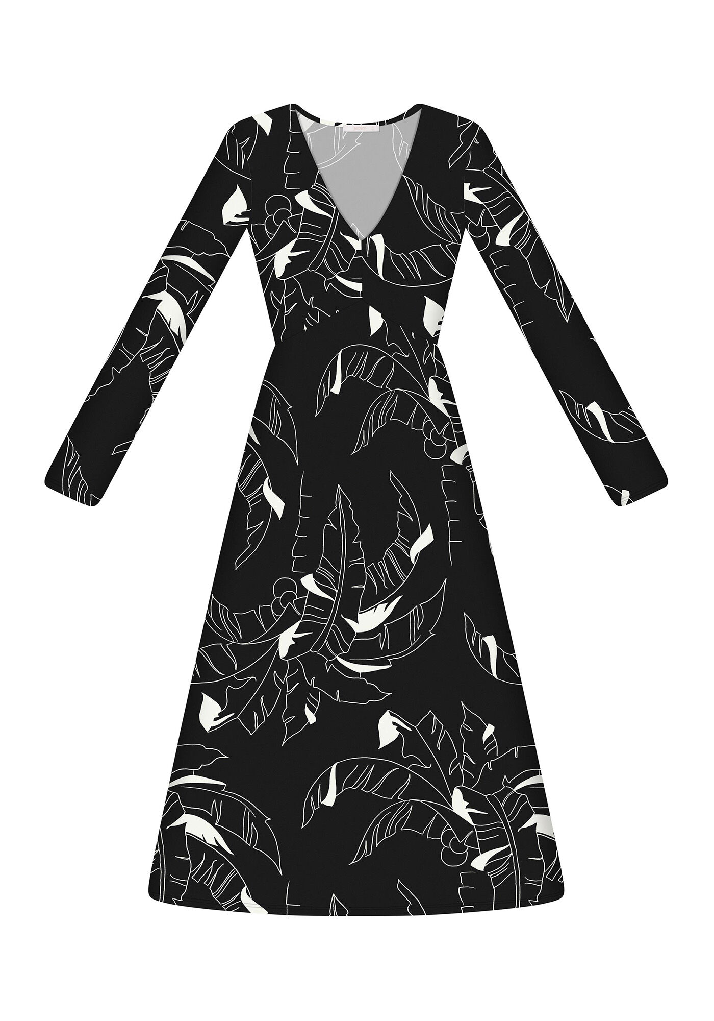 Vestido Manga Longa M&iacute;di Estampa, , large.