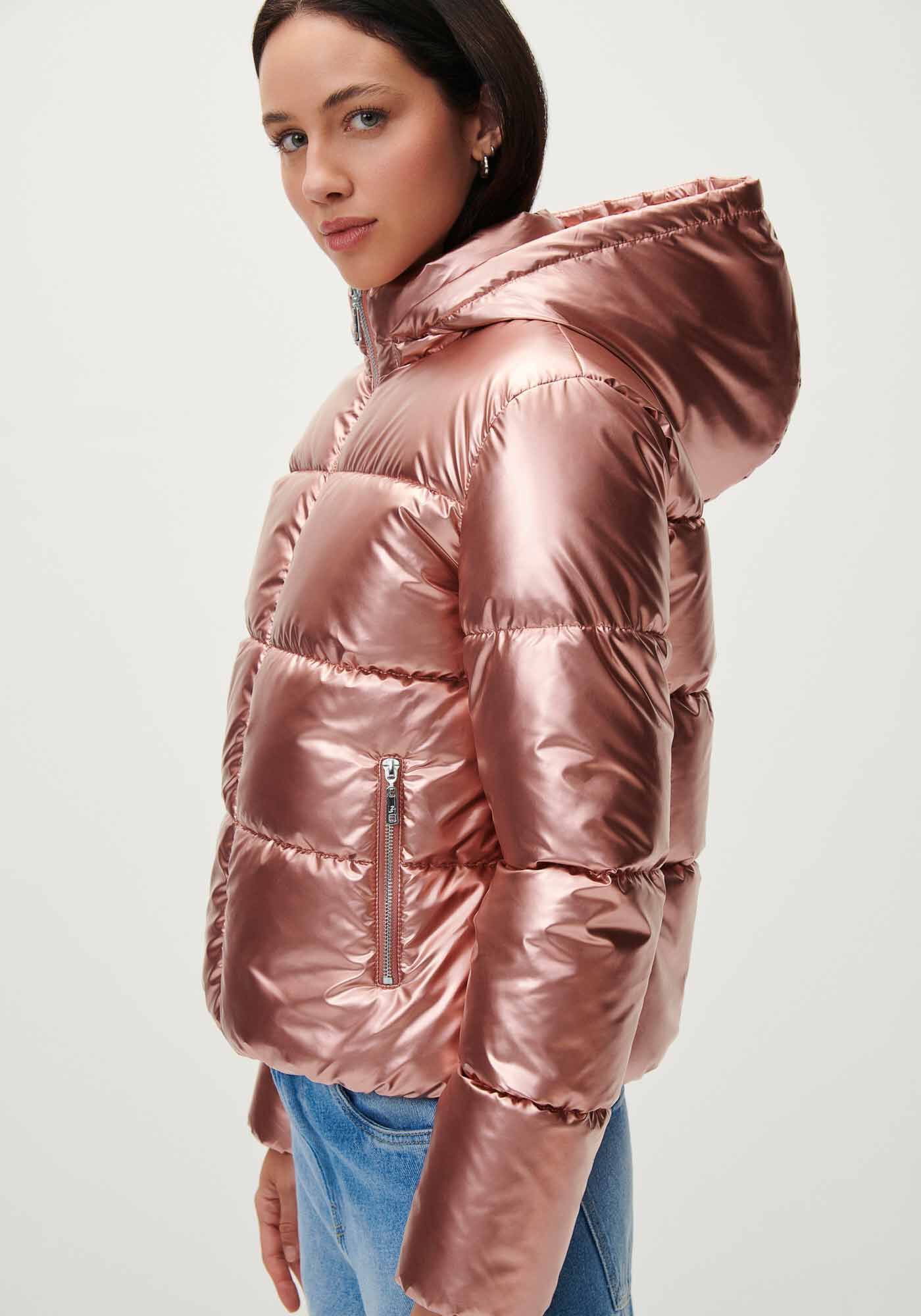 Jaqueta Puffer Vinil com Capuz, , large.