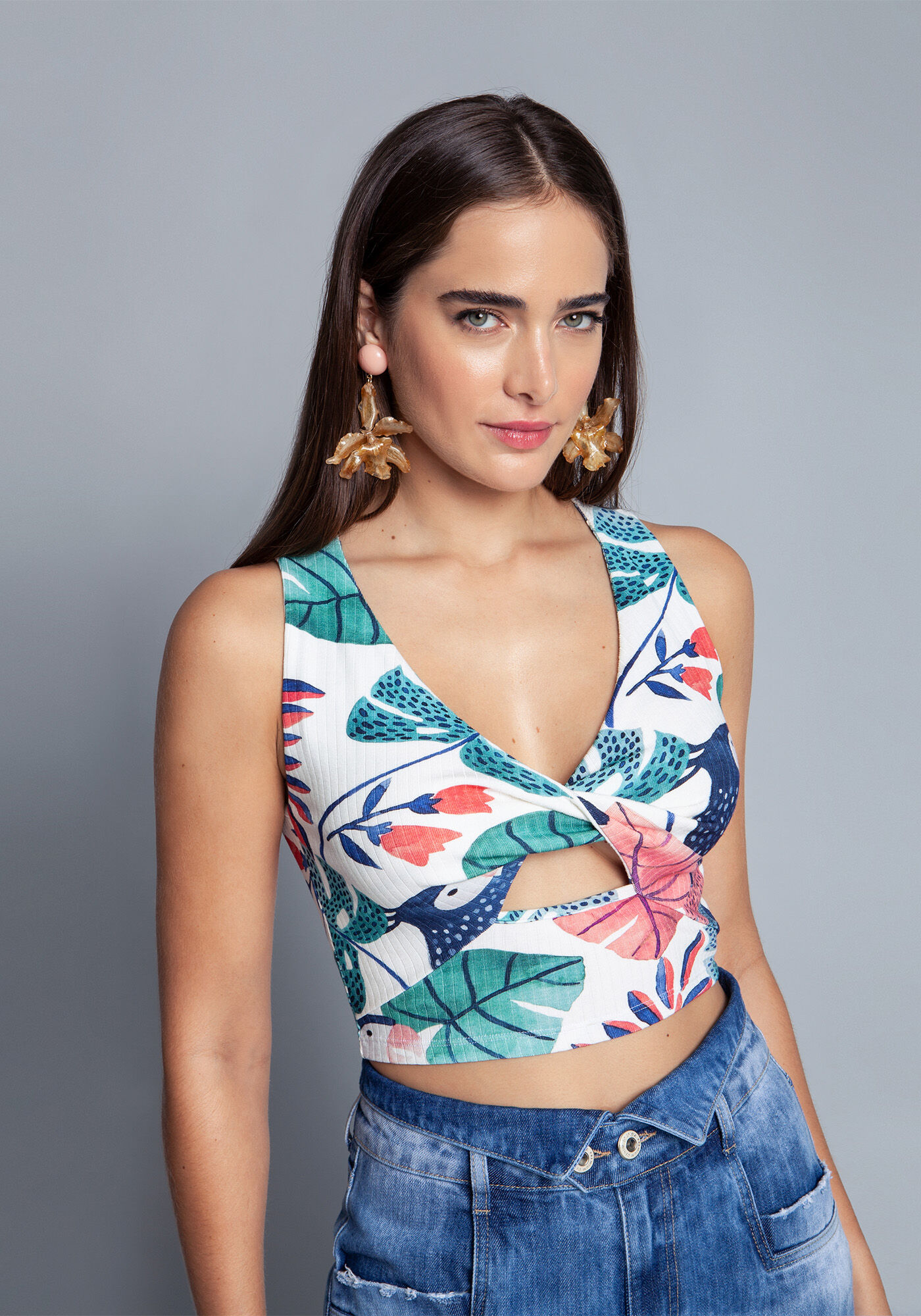 Blusa Malha Canelado Wave Cropped, , large.