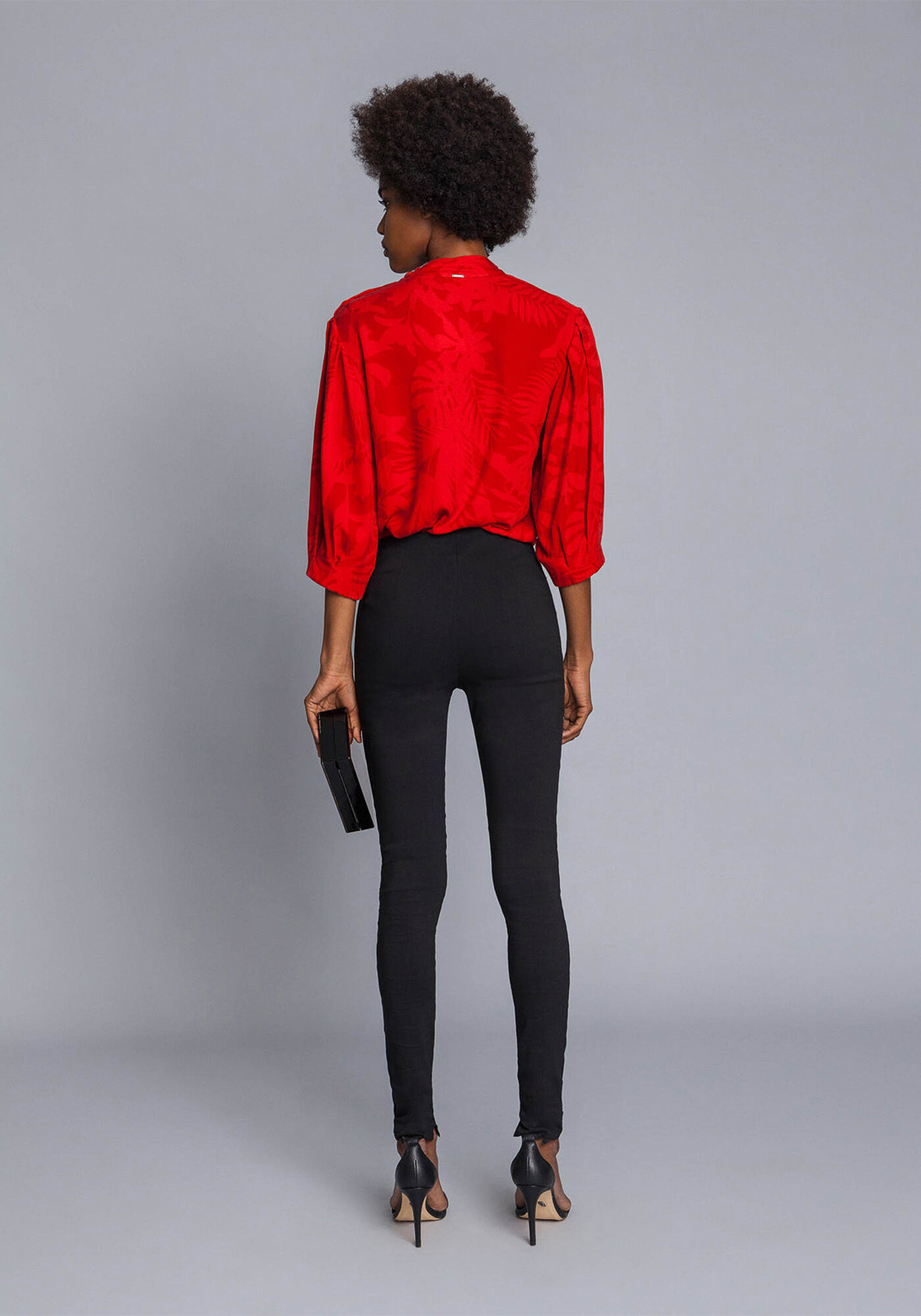 Blusa Manga 3/4 Gola Bot&otilde;es, , large.