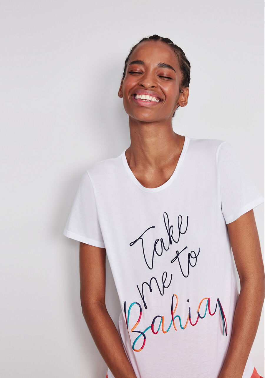 Blusa Manga Curta Bordado, . Blusa Manga Curta Bordado, , large.