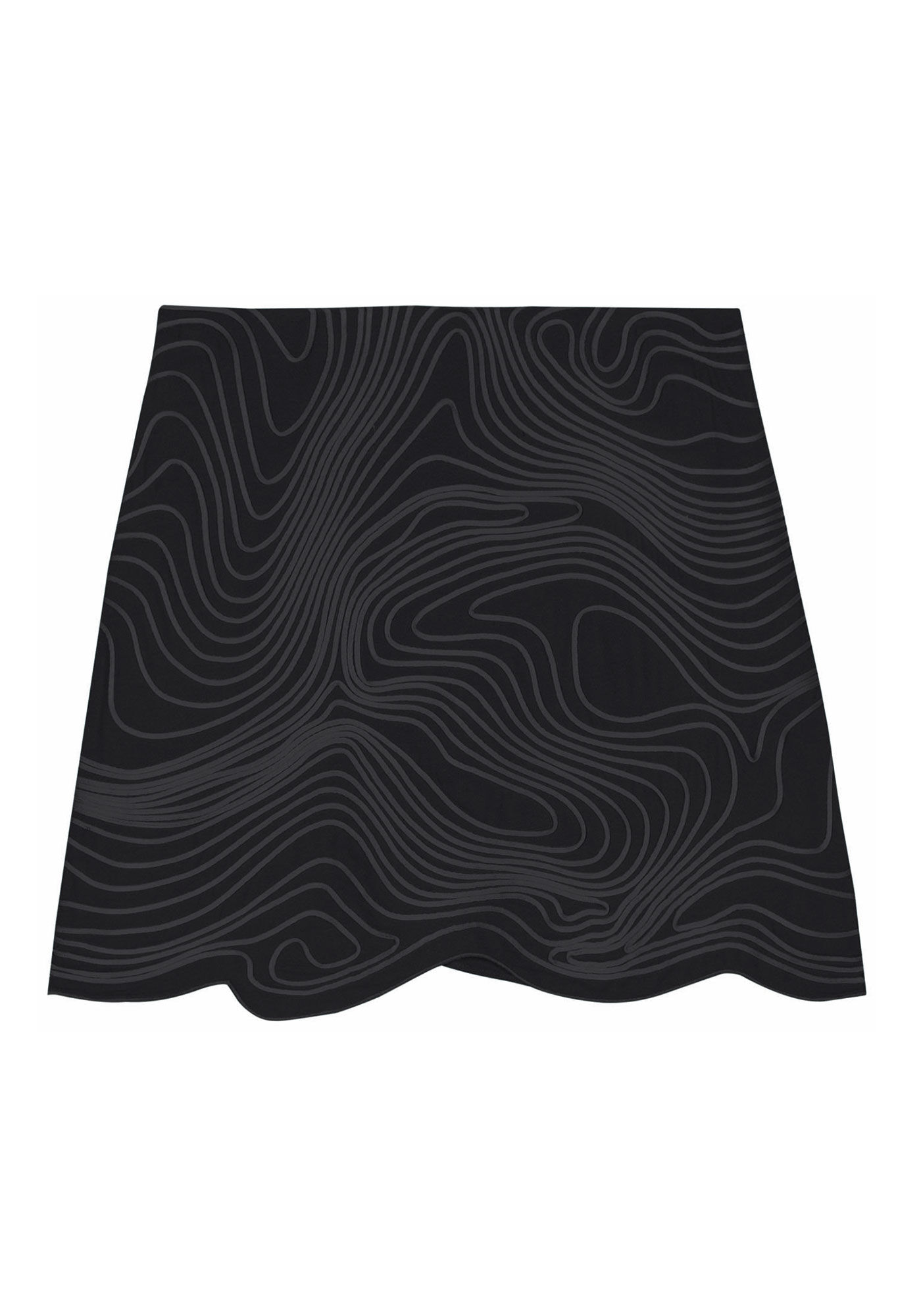 Saia Curta com Textura e Detalhe Barra, , large.