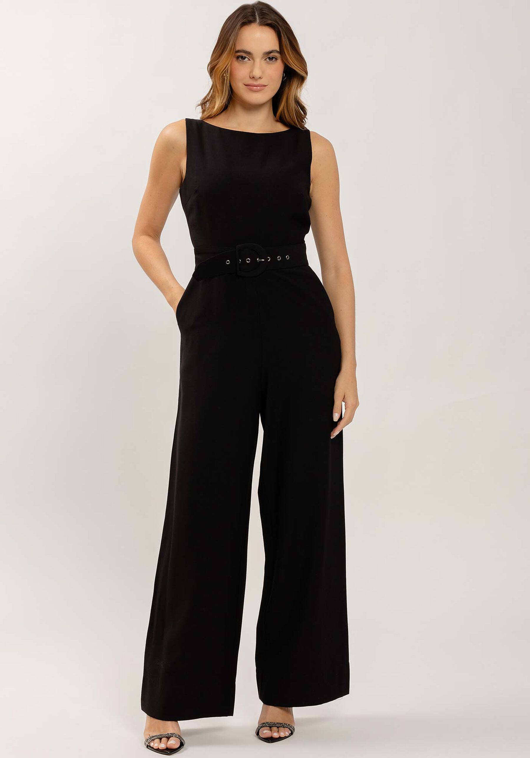 Macacão Longo Wide Leg com Cinto, . Macacão Longo Wide Leg com Cinto, , large.